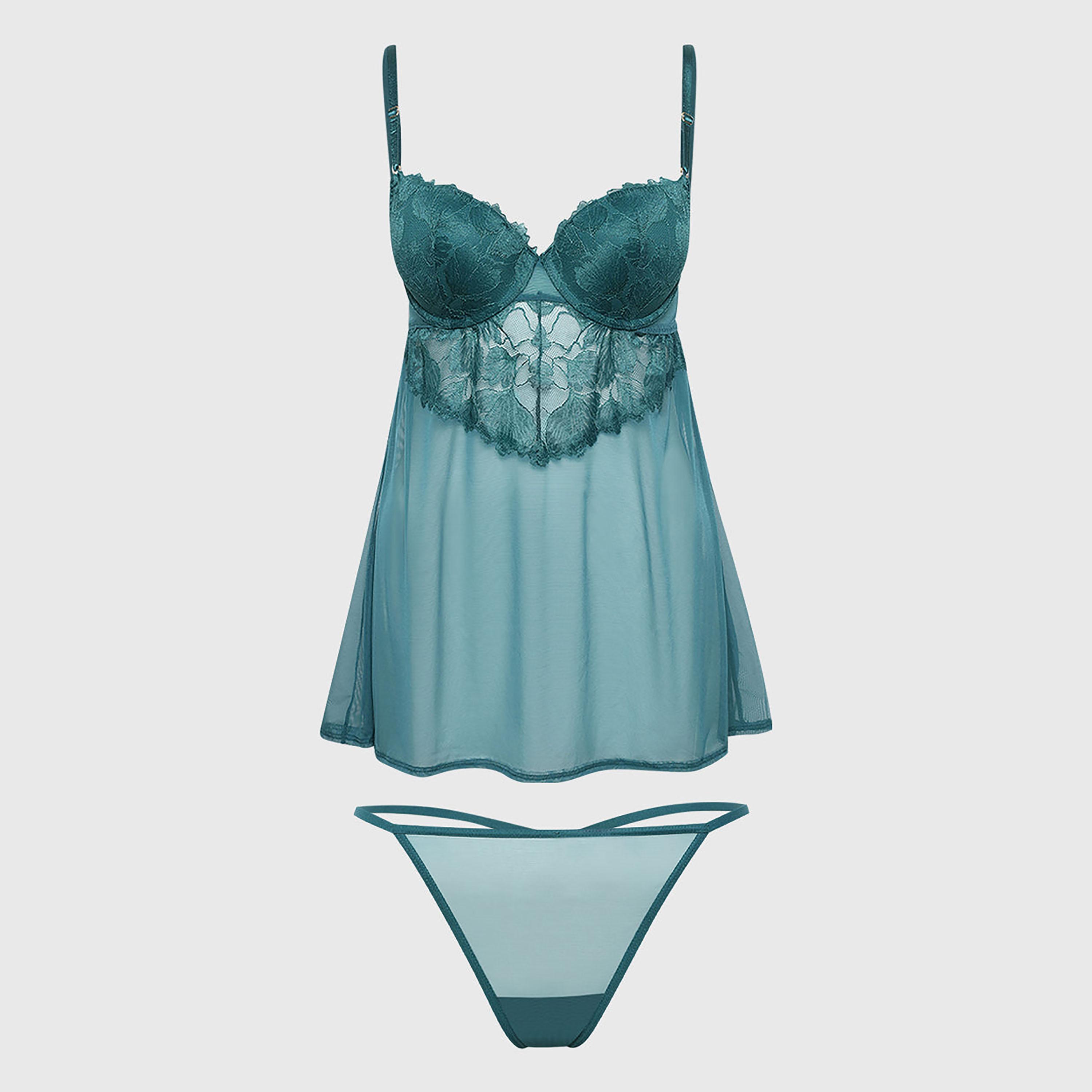 La Senza Sexy Mesh Wired Medium Support Padded Women's Babydoll-women-clothing-lingerie-babydollsandbodysuits-image-6