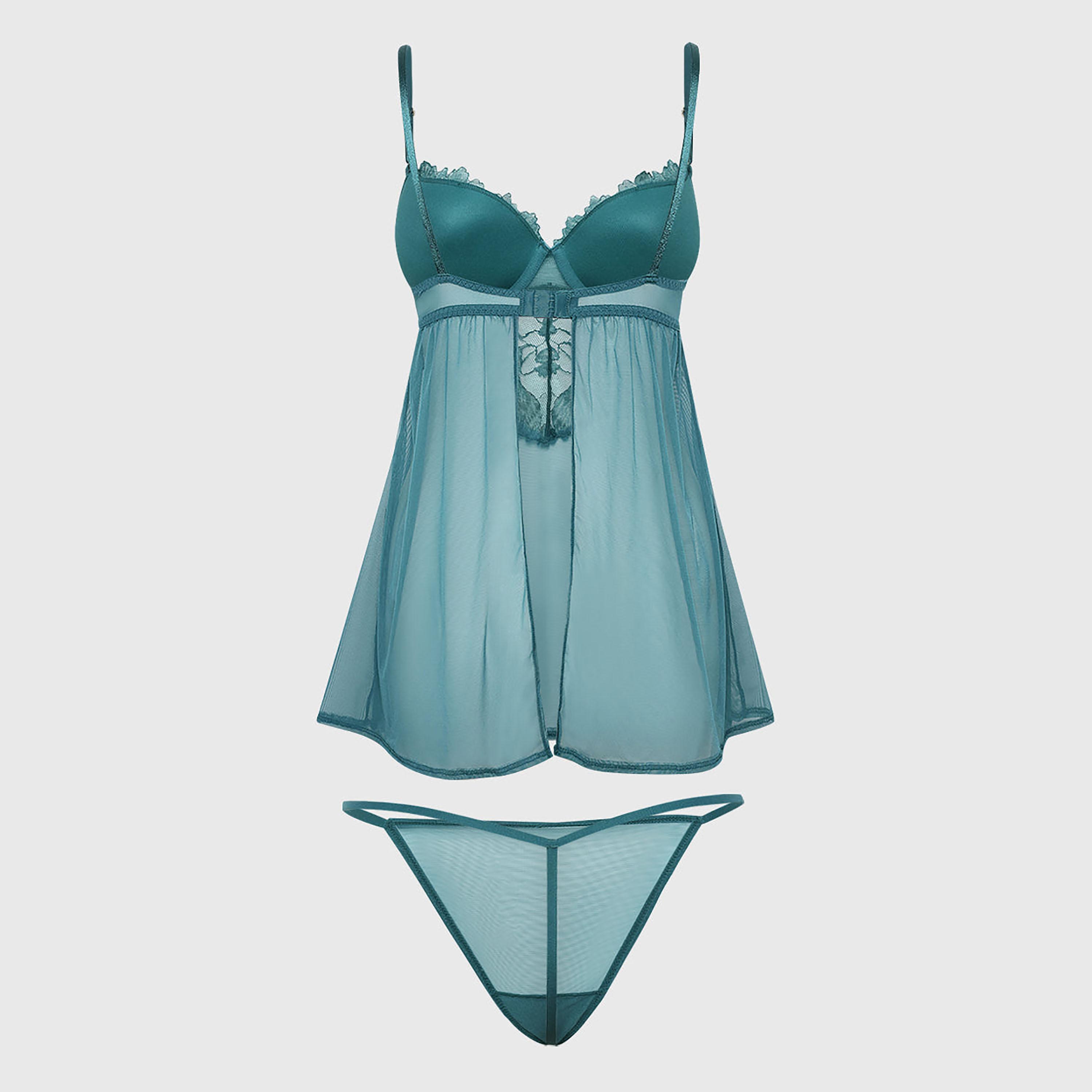 La Senza Sexy Mesh Wired Medium Support Padded Women's Babydoll-women-clothing-lingerie-babydollsandbodysuits-image-7