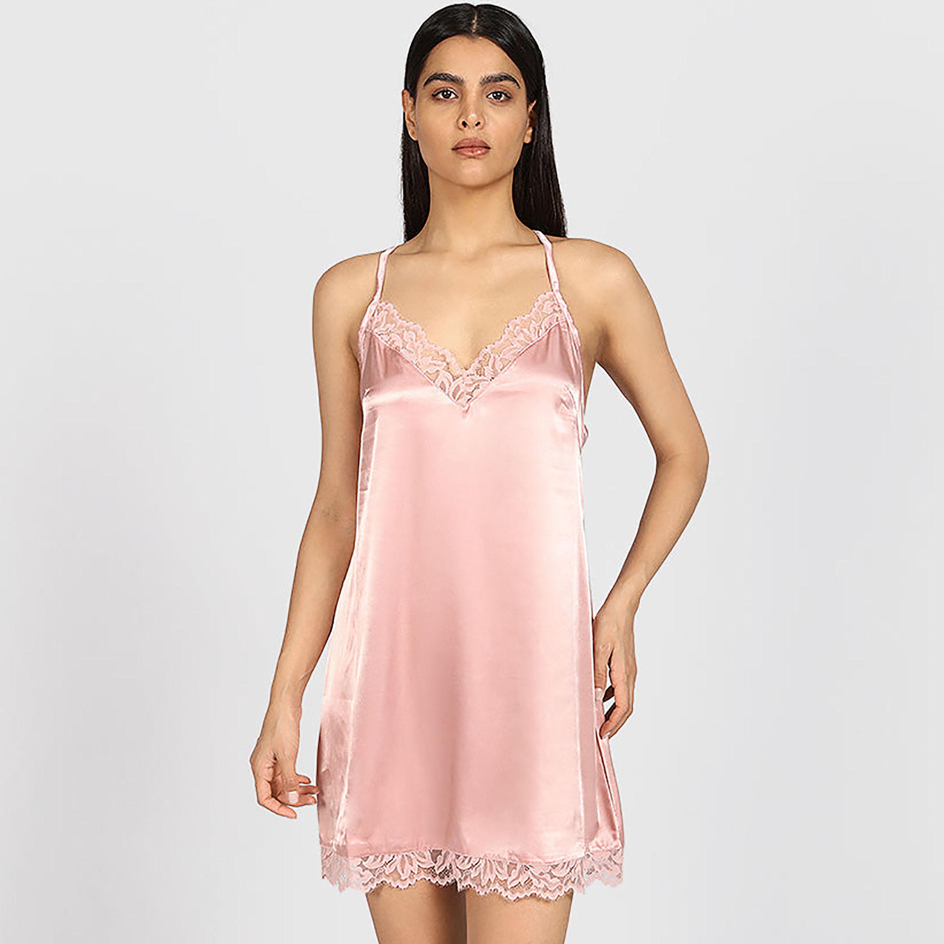 La Senza Lace Strappy Sleeveless Women's Slip Dress-women-clothing-nightwear-nighties-image-5