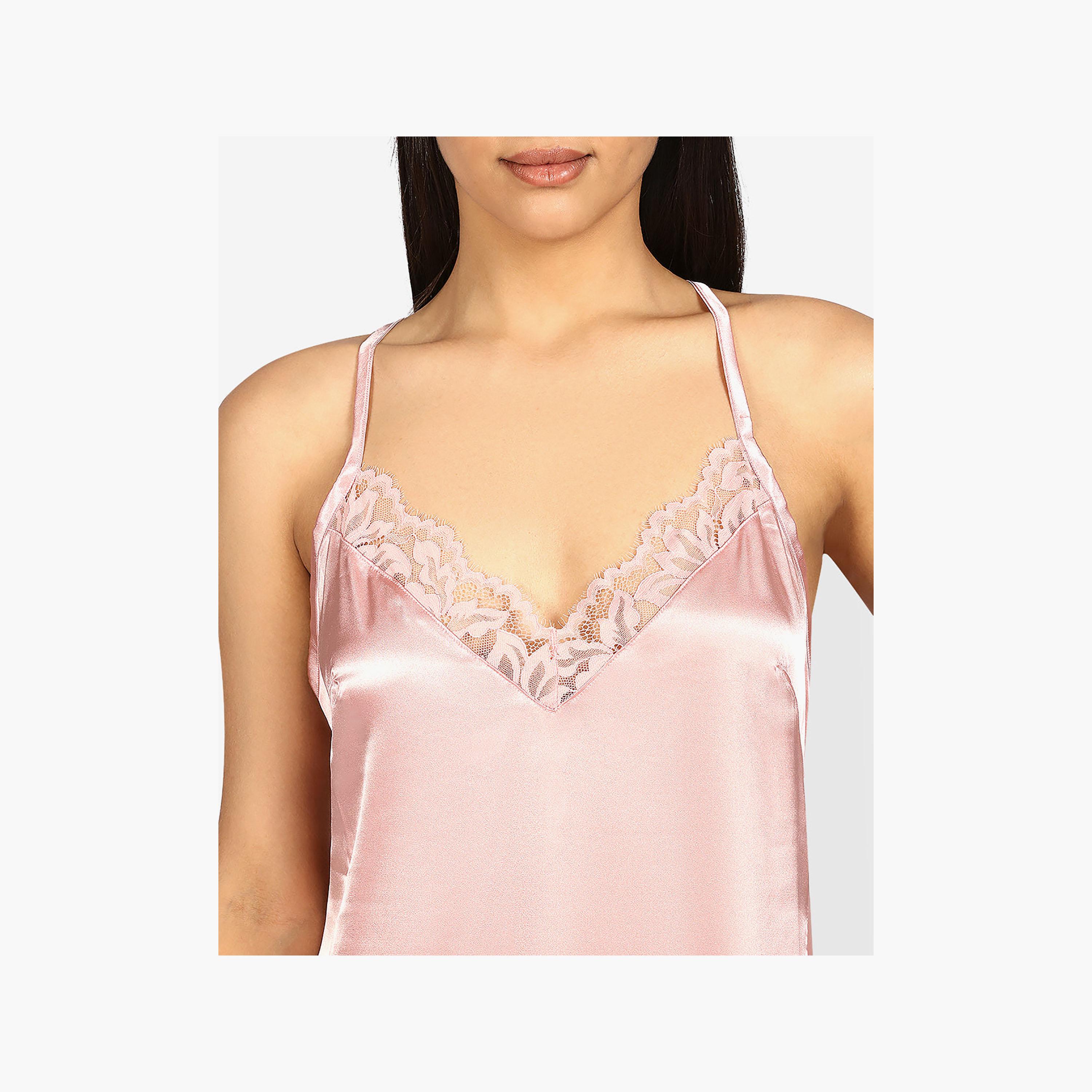 La Senza Lace Strappy Sleeveless Women's Slip Dress-women-clothing-nightwear-nighties-image-6