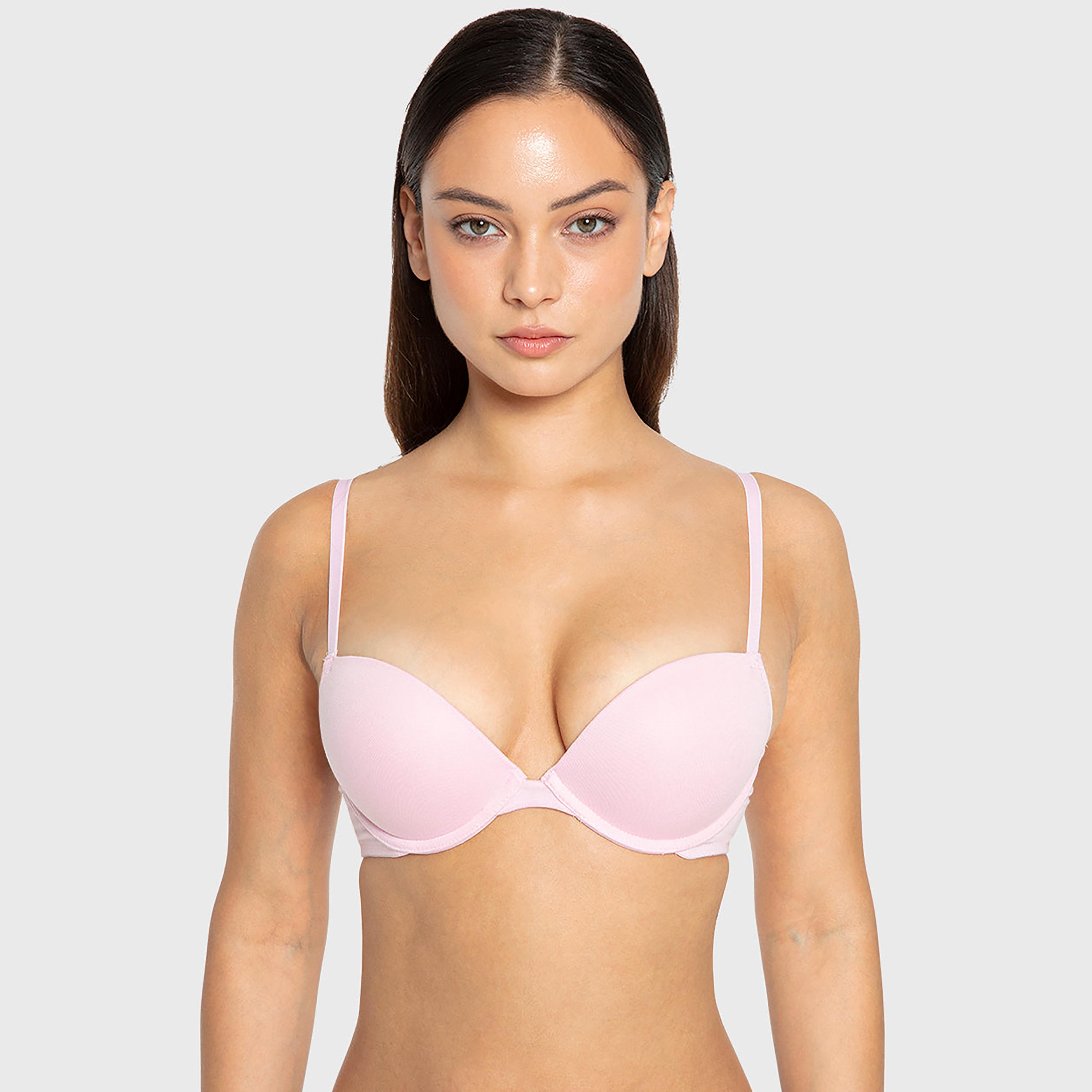 حمالة صدر نسائية بوش أب ريمكس بسلك ودعم متوسط مع حشوة من لا سينزا-women-clothing-lingerie-bras-image-1