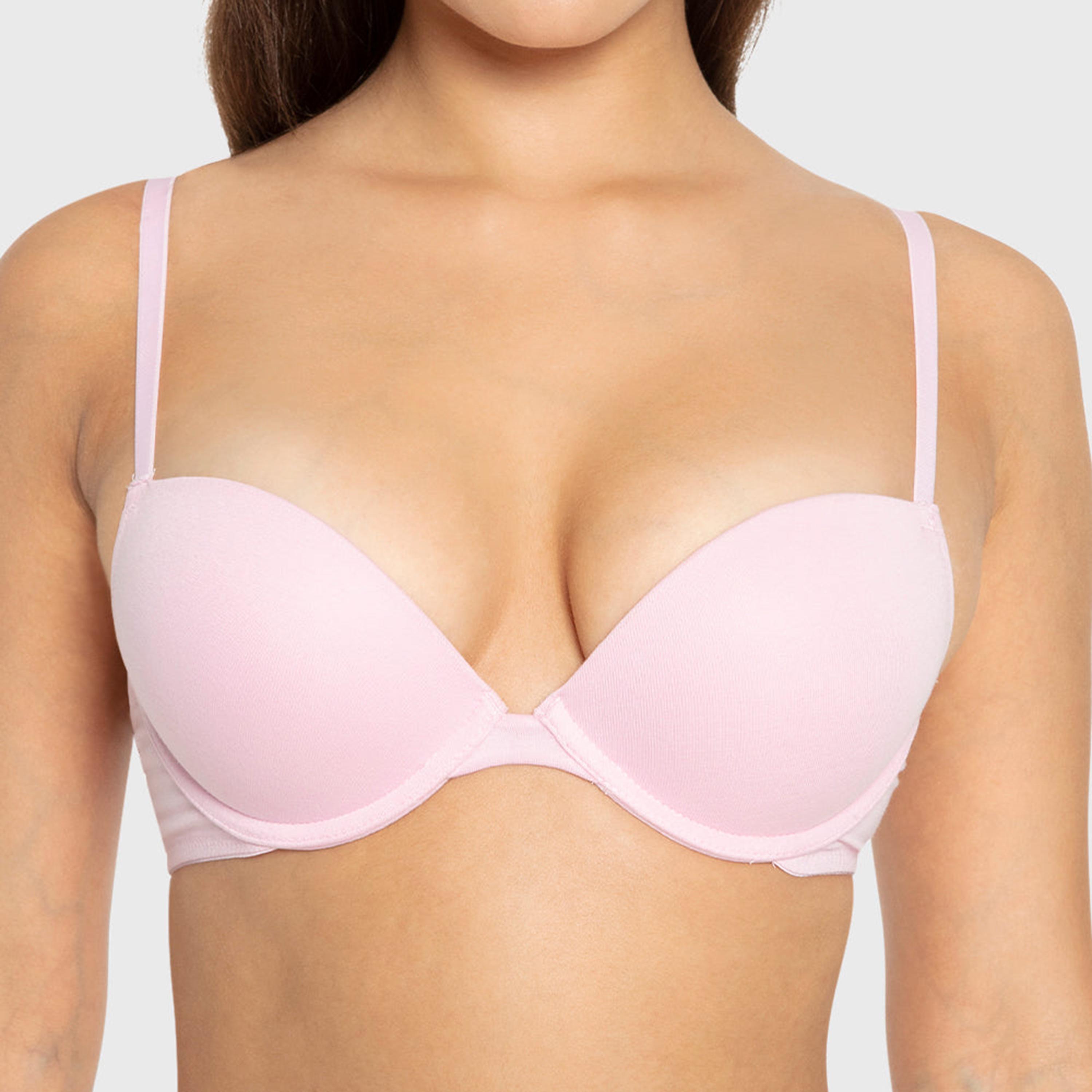حمالة صدر نسائية بوش أب ريمكس بسلك ودعم متوسط مع حشوة من لا سينزا-women-clothing-lingerie-bras-image-4