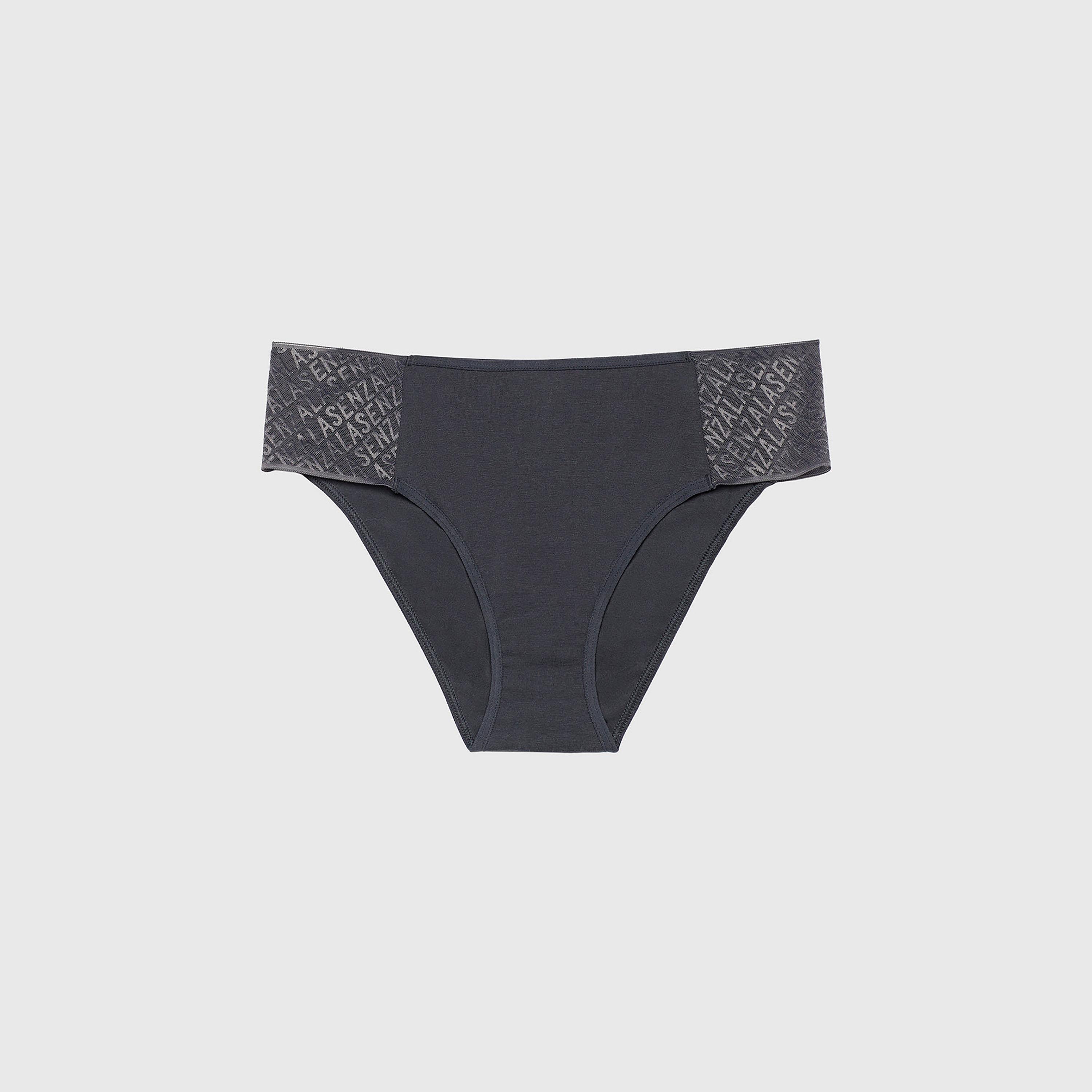 ملابس داخلية نسائية بيكيني قطن ريميكس تريندي دانتيل رمادي تغطية متوسطة من لا سينزا-women-clothing-lingerie-panties-image-4