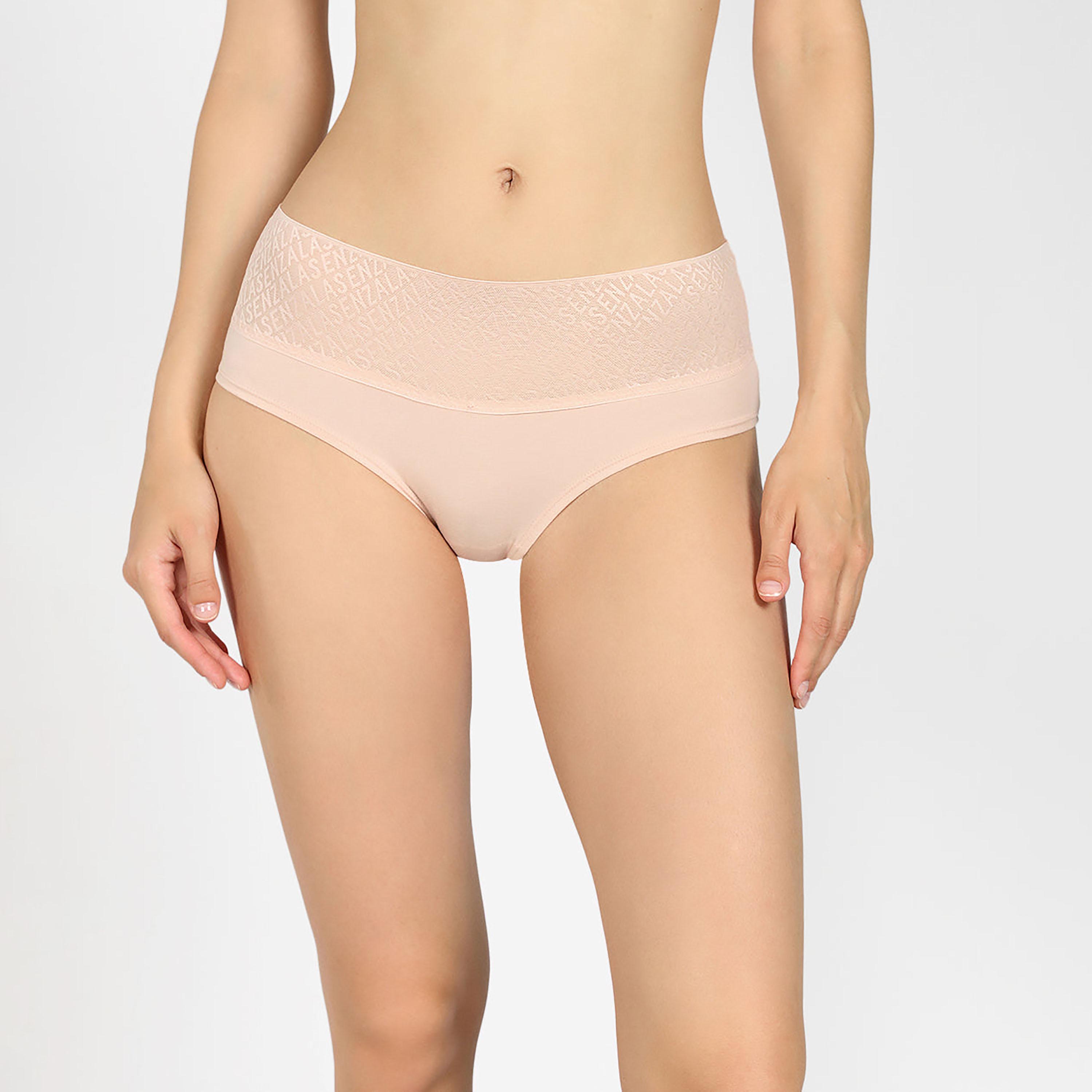 ملابس داخلية نسائية هيبستر قطن تريندي نيود تغطية متوسطة من لا سينزا-women-clothing-lingerie-panties-image-1