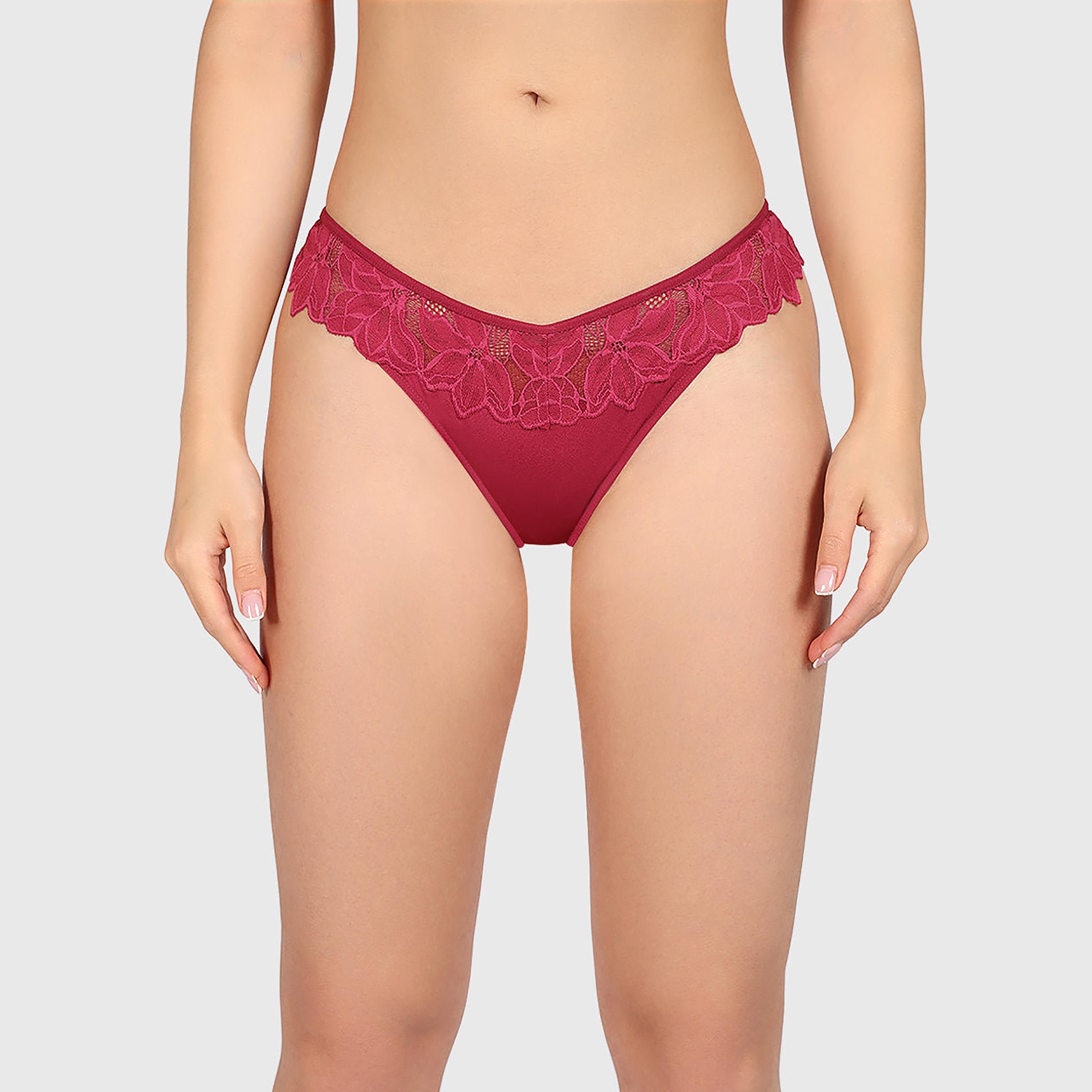 ملابس داخلية نسائية ثونغ تغطية منخفضة دانتيل ديفا من لا سينزا-women-clothing-lingerie-panties-image-16