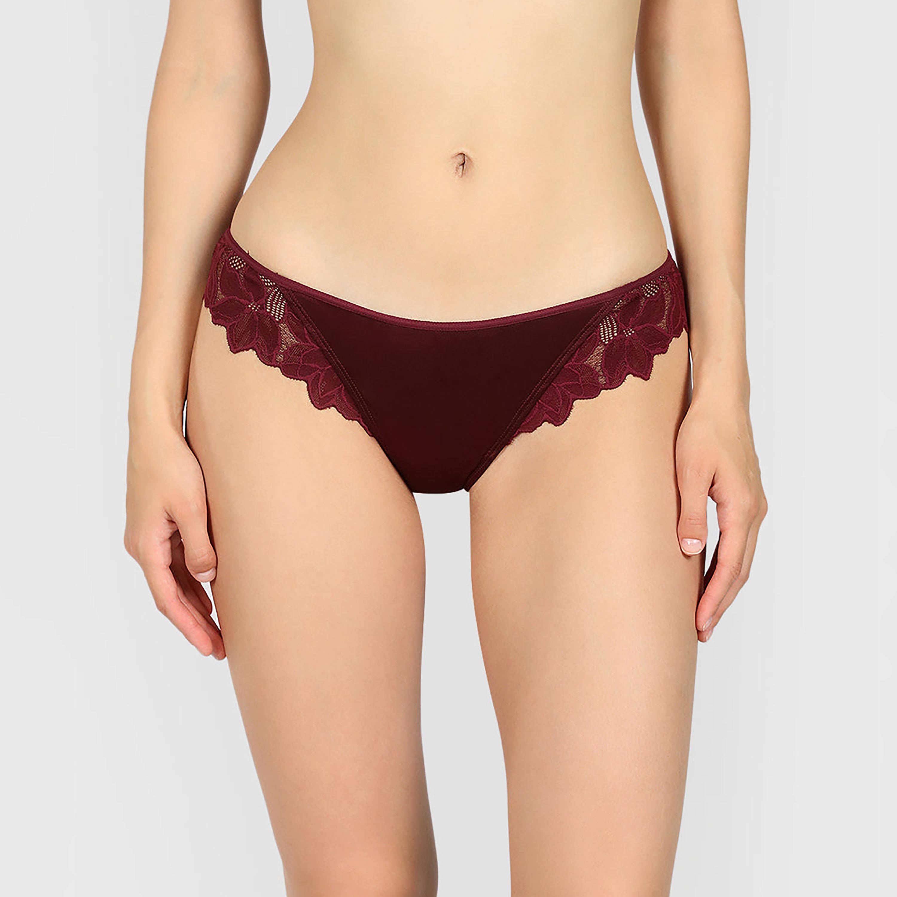 La Senza Diva Lace Medium Coverage Women's Cheeky Panties-women-clothing-lingerie-panties-image-1
