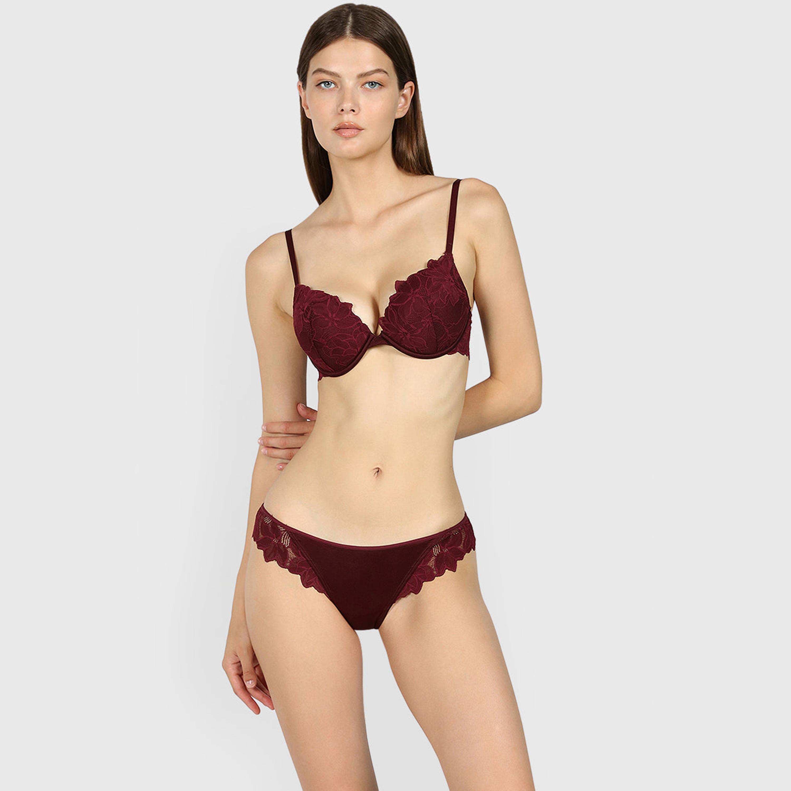 La Senza Diva Lace Medium Coverage Women's Cheeky Panties-women-clothing-lingerie-panties-image-2