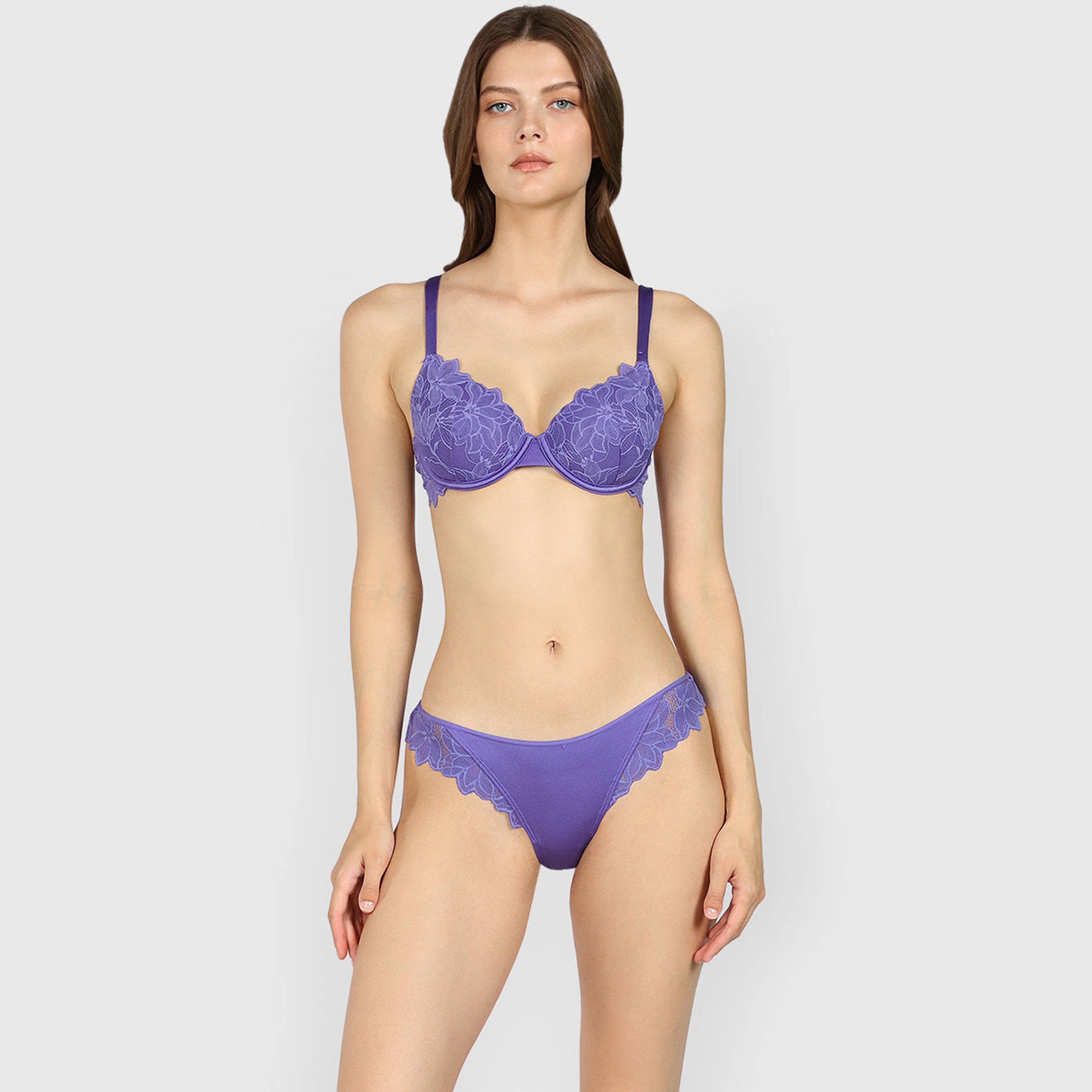 La Senza Diva Lace Medium Coverage Women's Cheeky Panties-women-clothing-lingerie-panties-image-18