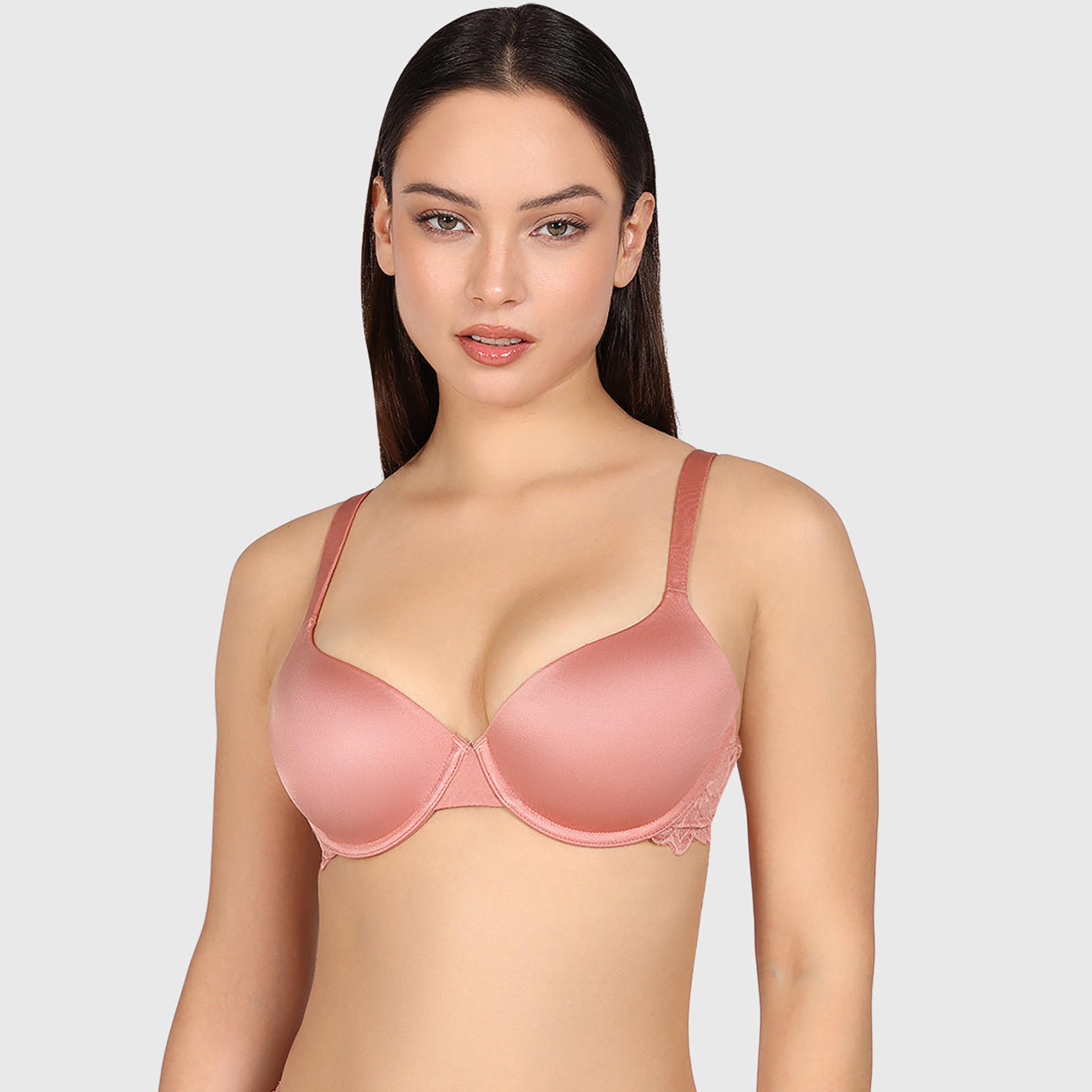 La Senza Micro Wired Medium Support Padded Women's Plunge Bra-women-clothing-lingerie-bras-image-1