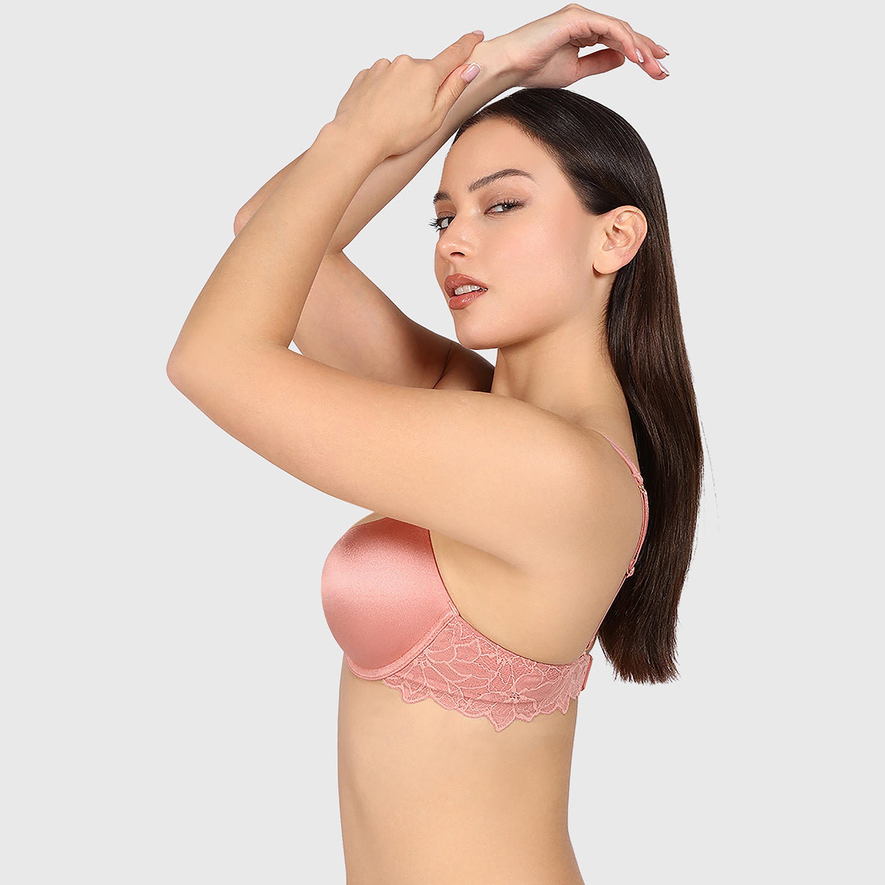 La Senza Micro Wired Medium Support Padded Women's Plunge Bra-women-clothing-lingerie-bras-image-2