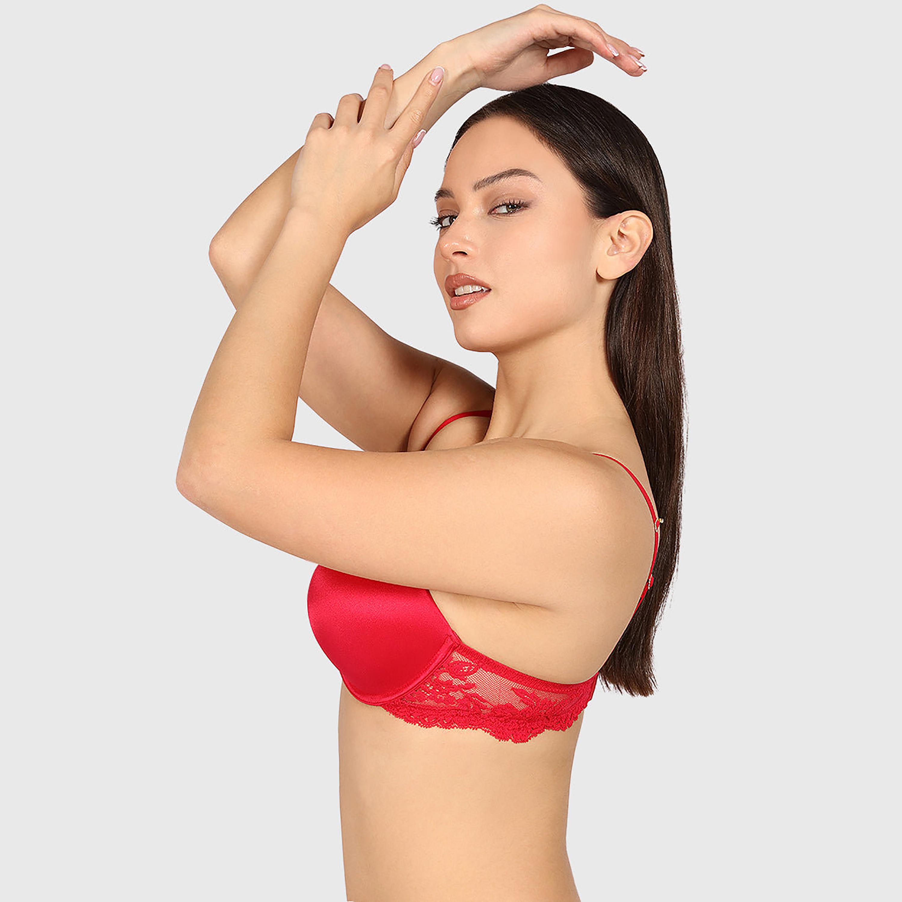 حمالة صدر نسائية متعددة الطرق "دبل بوش أب" بسلك ودعم عالٍ "هالو شوجر" من لا سنزا-women-clothing-lingerie-bras-image-7