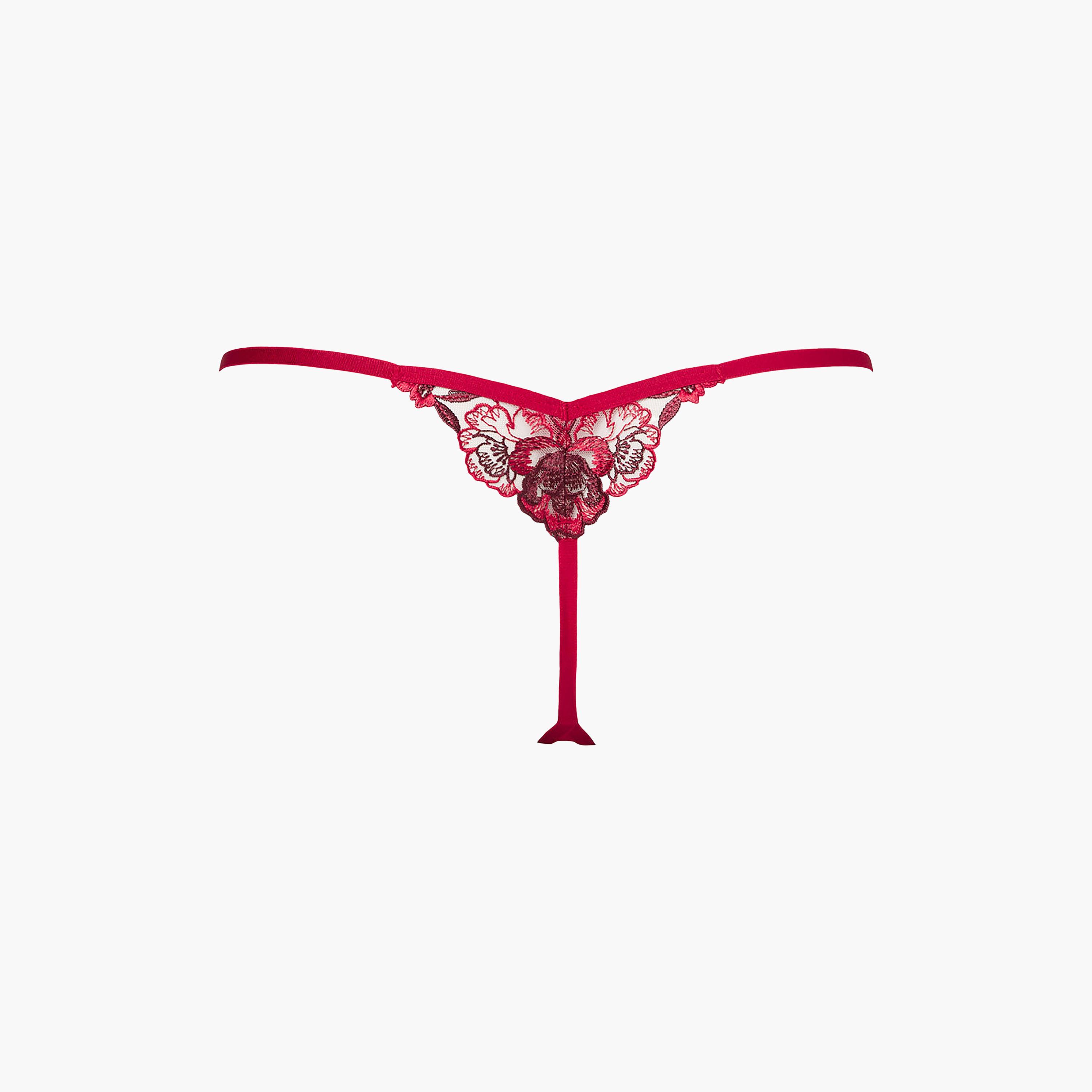 La Senza Sexy Diva Red Low Coverage Women's G-String Panties-women-clothing-lingerie-panties-image-3