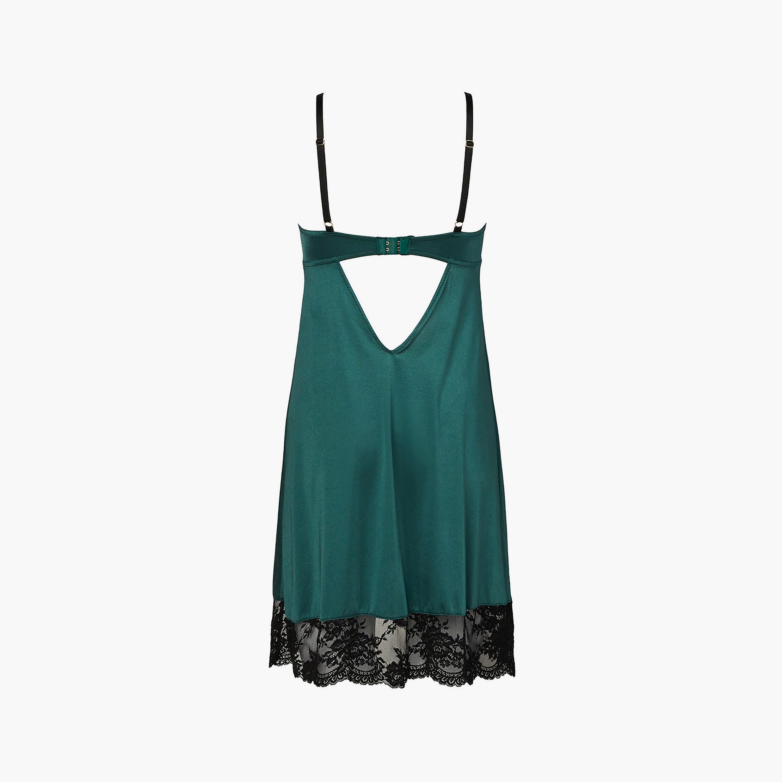 بيبي دول بدون أكمام بحمالات كتف مزين بالدانتيل من لا سنزا-women-clothing-nightwear-nighties-image-5