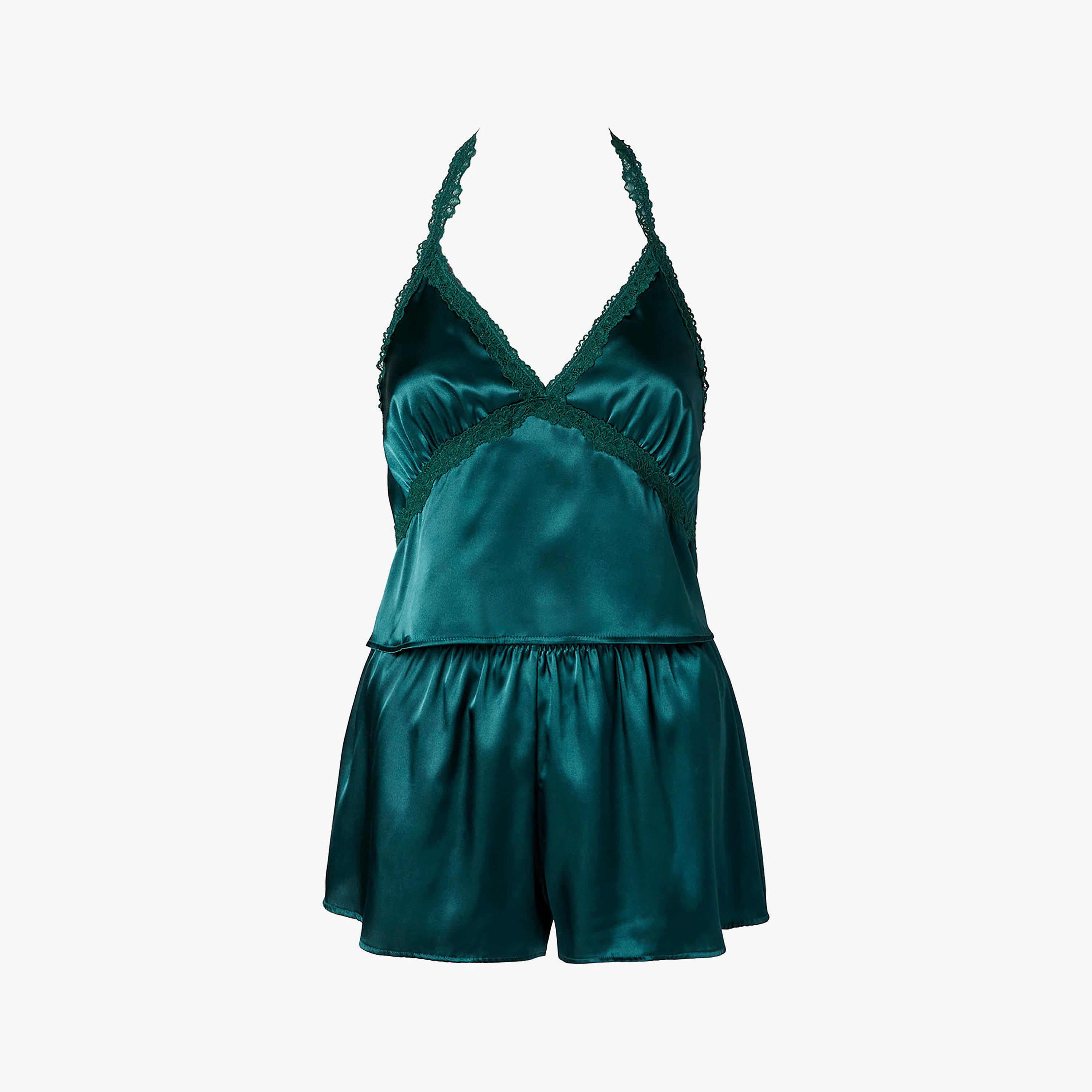 La Senza Women's Lace Detailed Cami Top & Pyjamas Set-women-clothing-nightwear-pyjamas-shortsets-image-9