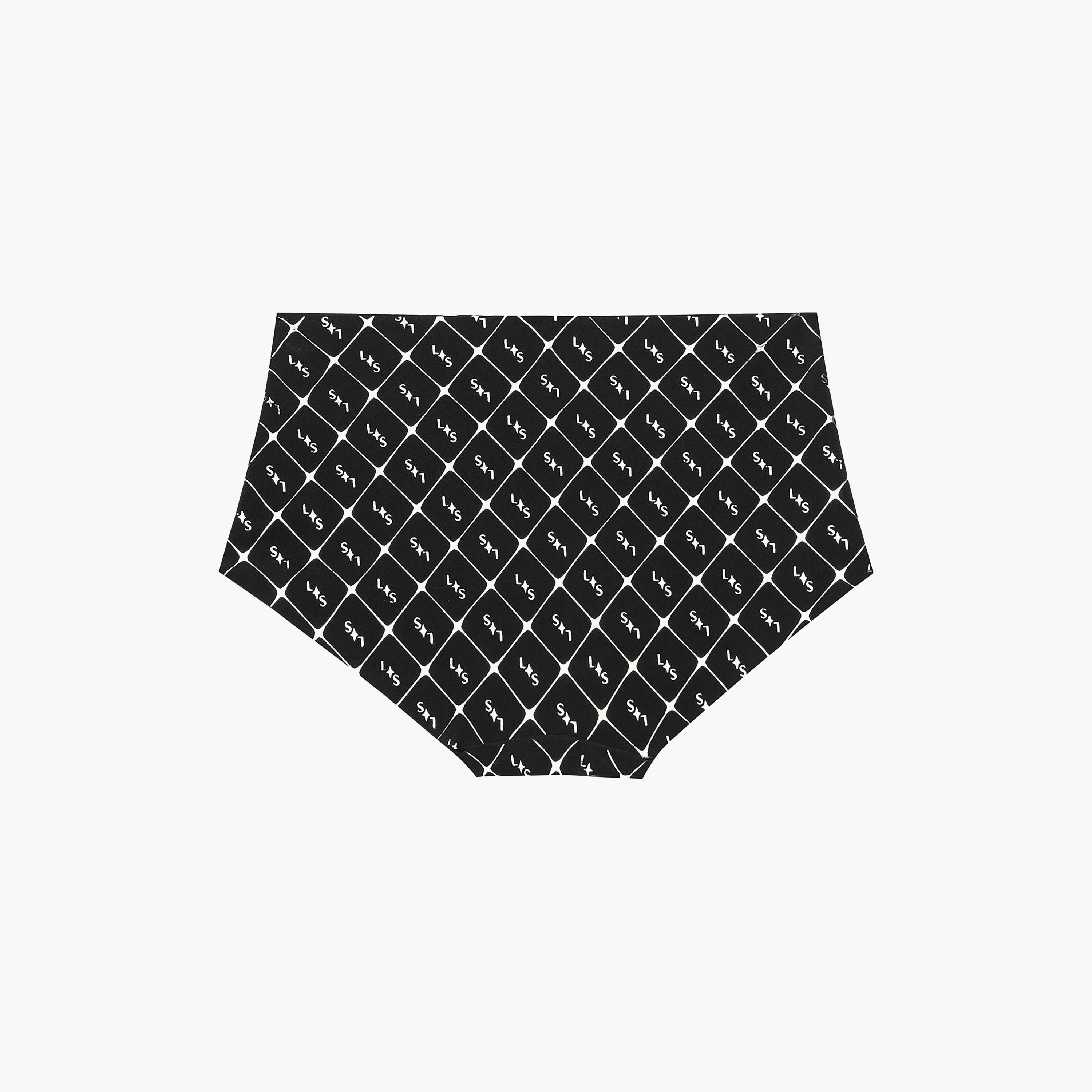 سروال داخلي نسائي "بوي شورت" تغطية كاملة عصري - أسود من لا سنزا-women-clothing-lingerie-panties-image-5