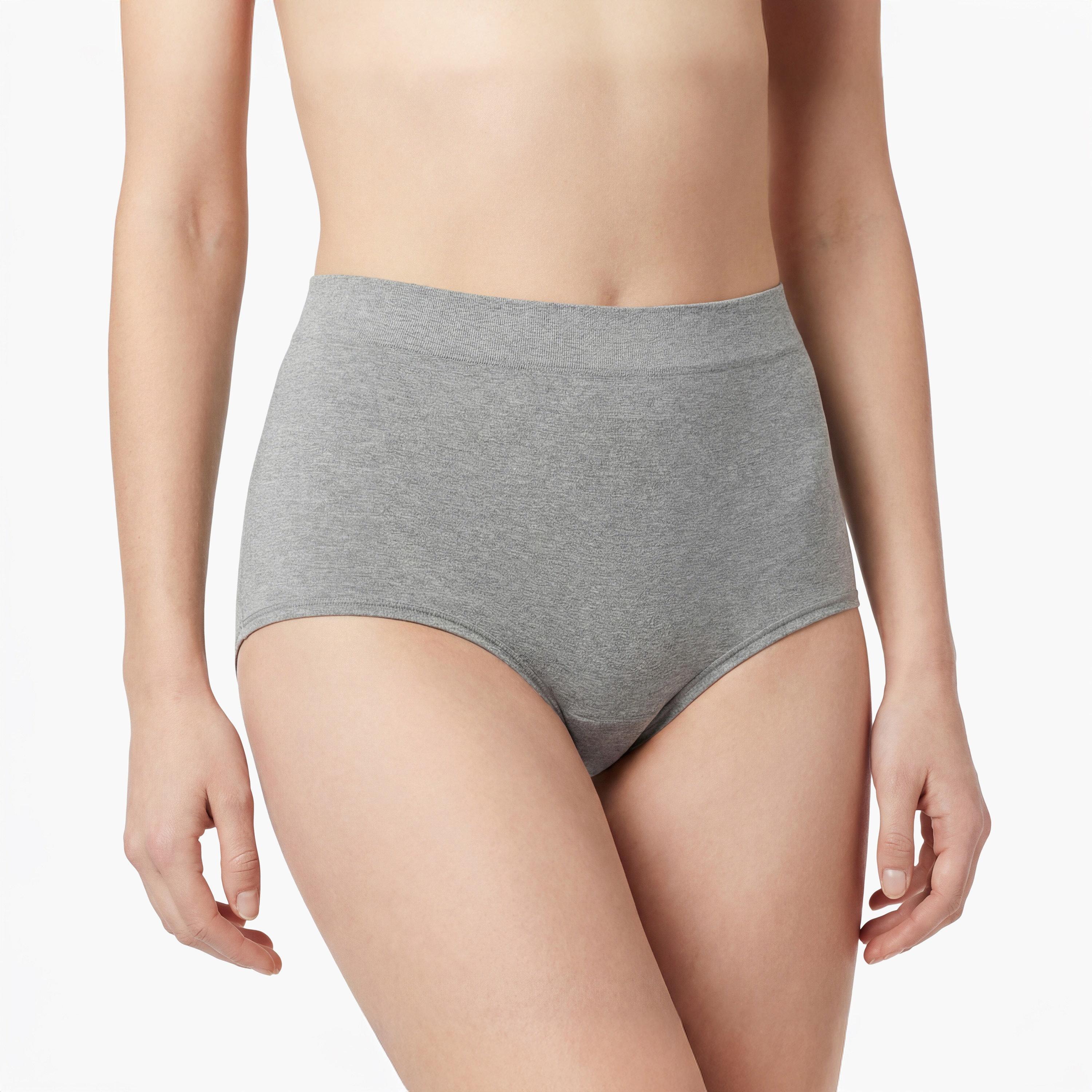 سروال داخلي نسائي "بوي شورت" تغطية كاملة عصري وفائق النعومة - رمادي من لا سنزا-women-clothing-lingerie-panties-image-1