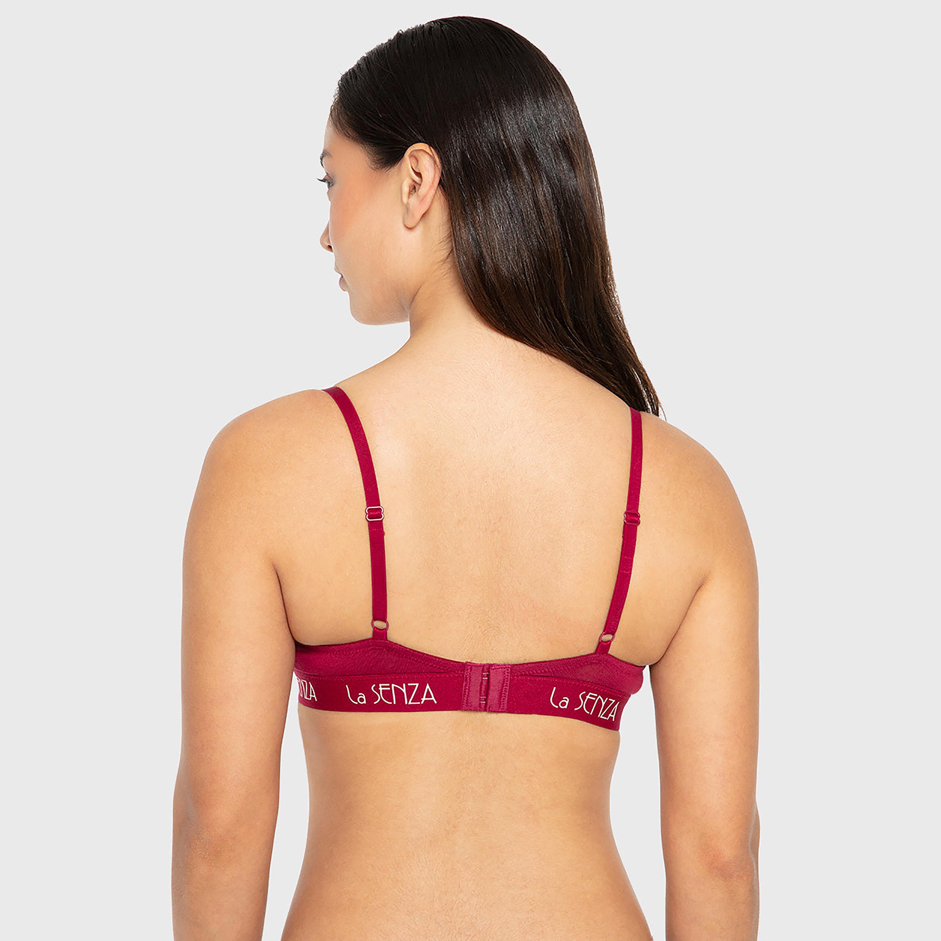 La Senza Remix Red Wired Medium Support Padded Women's Push-Up Bra-women-clothing-lingerie-bras-image-3