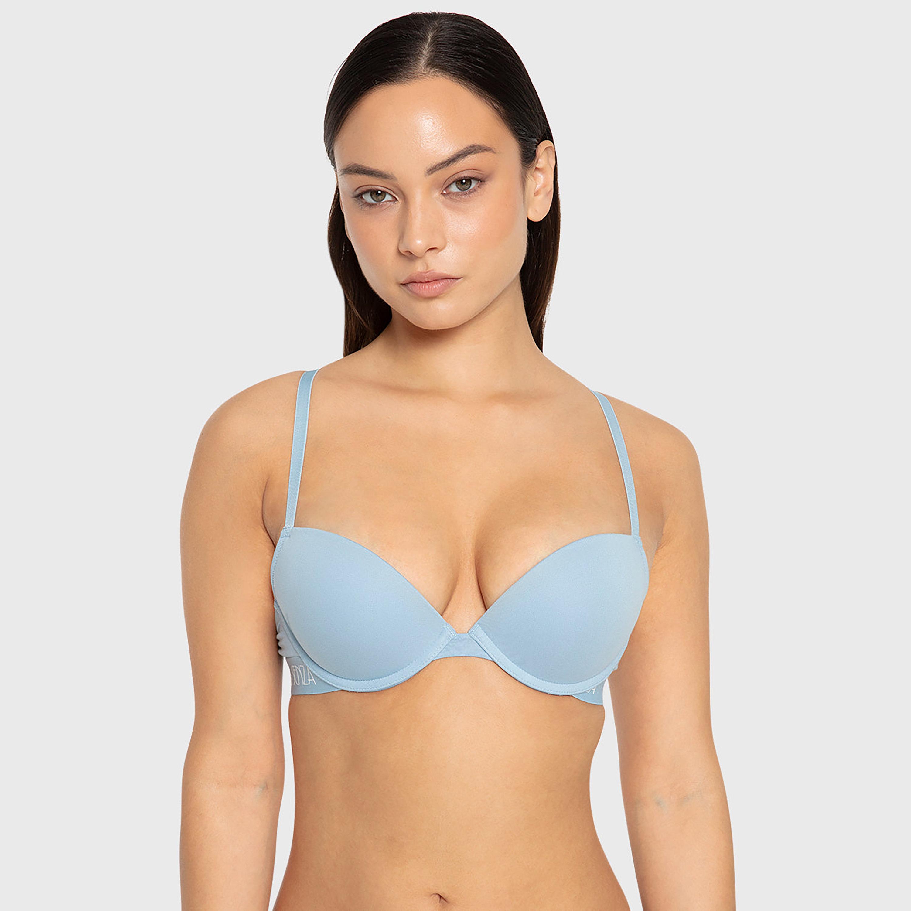 La Senza Remix Red Wired Medium Support Padded Women's Push-Up Bra-women-clothing-lingerie-bras-image-1