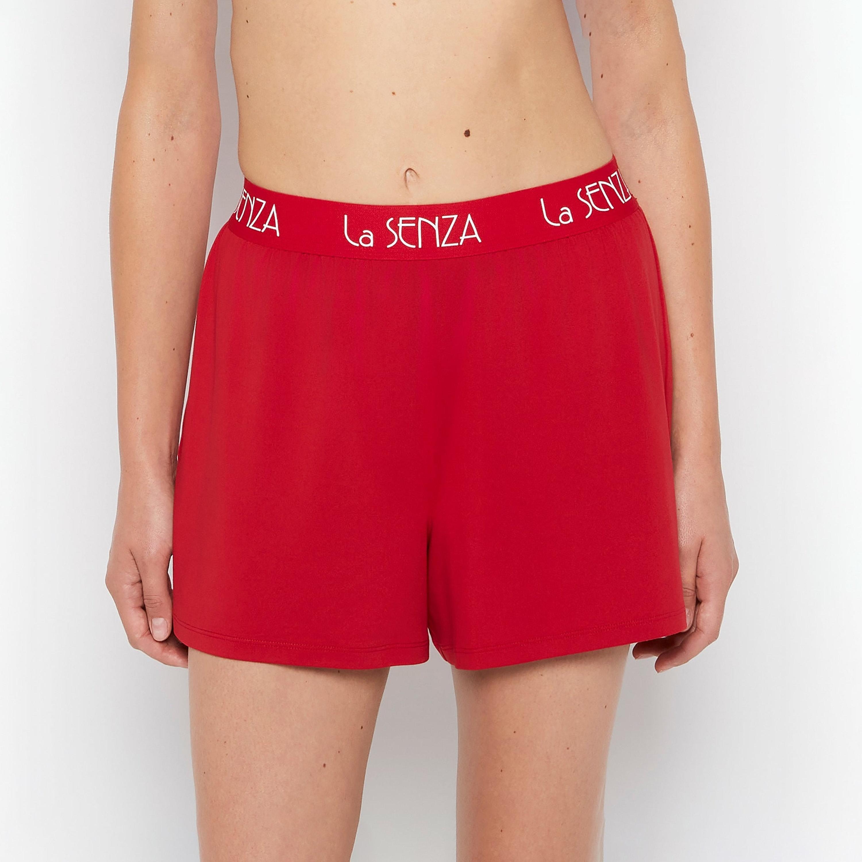 شورت نسائي سادة بخصر مطاطي مرتفع من لا سنزا-women-clothing-nightwear-pyjamas-bottoms-image-1