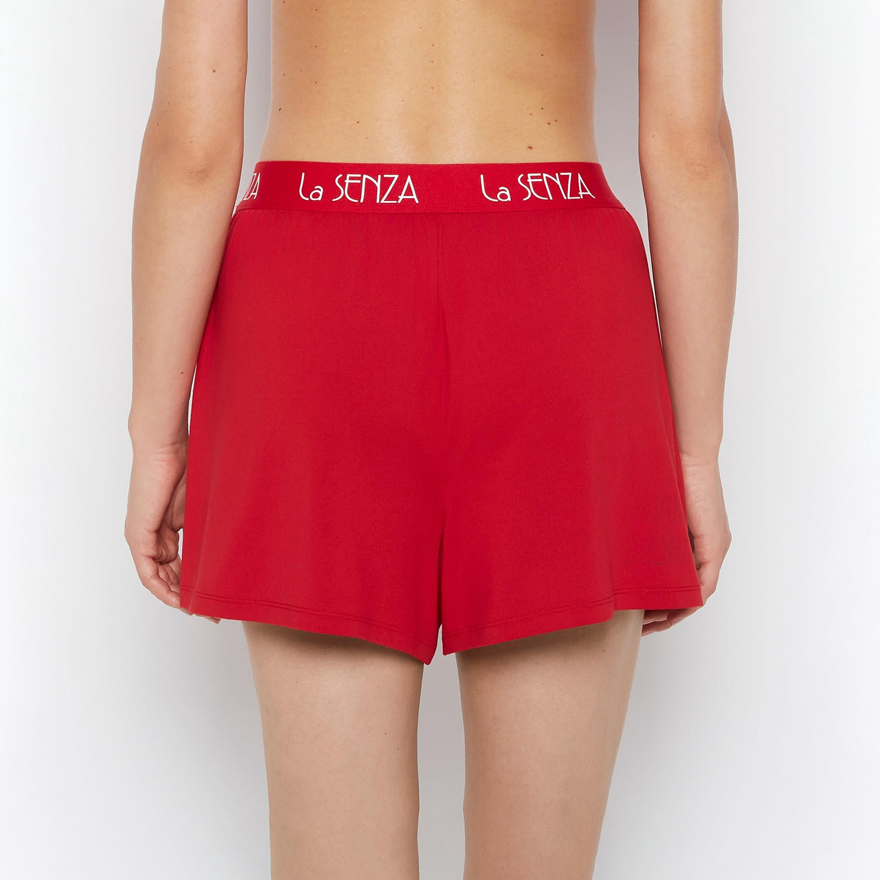 شورت نسائي سادة بخصر مطاطي مرتفع من لا سنزا-women-clothing-nightwear-pyjamas-bottoms-image-4