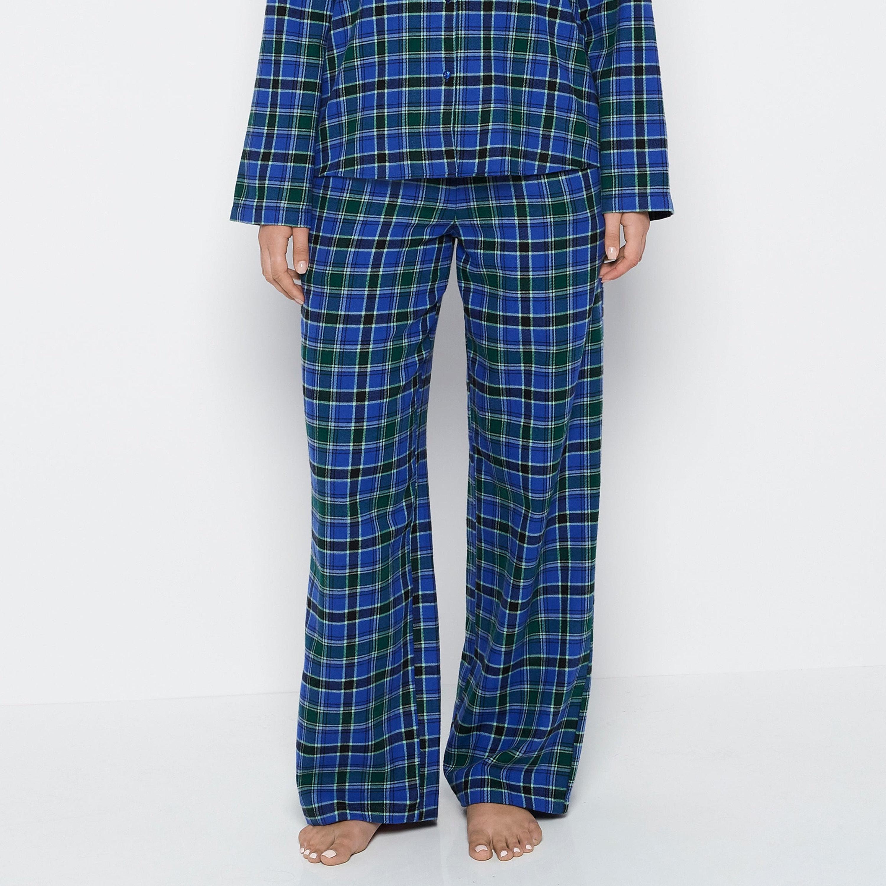 La Senza Women's Plaid Check Shirt & Pyjamas Set-women-clothing-nightwear-pyjamas-longsets-image-2