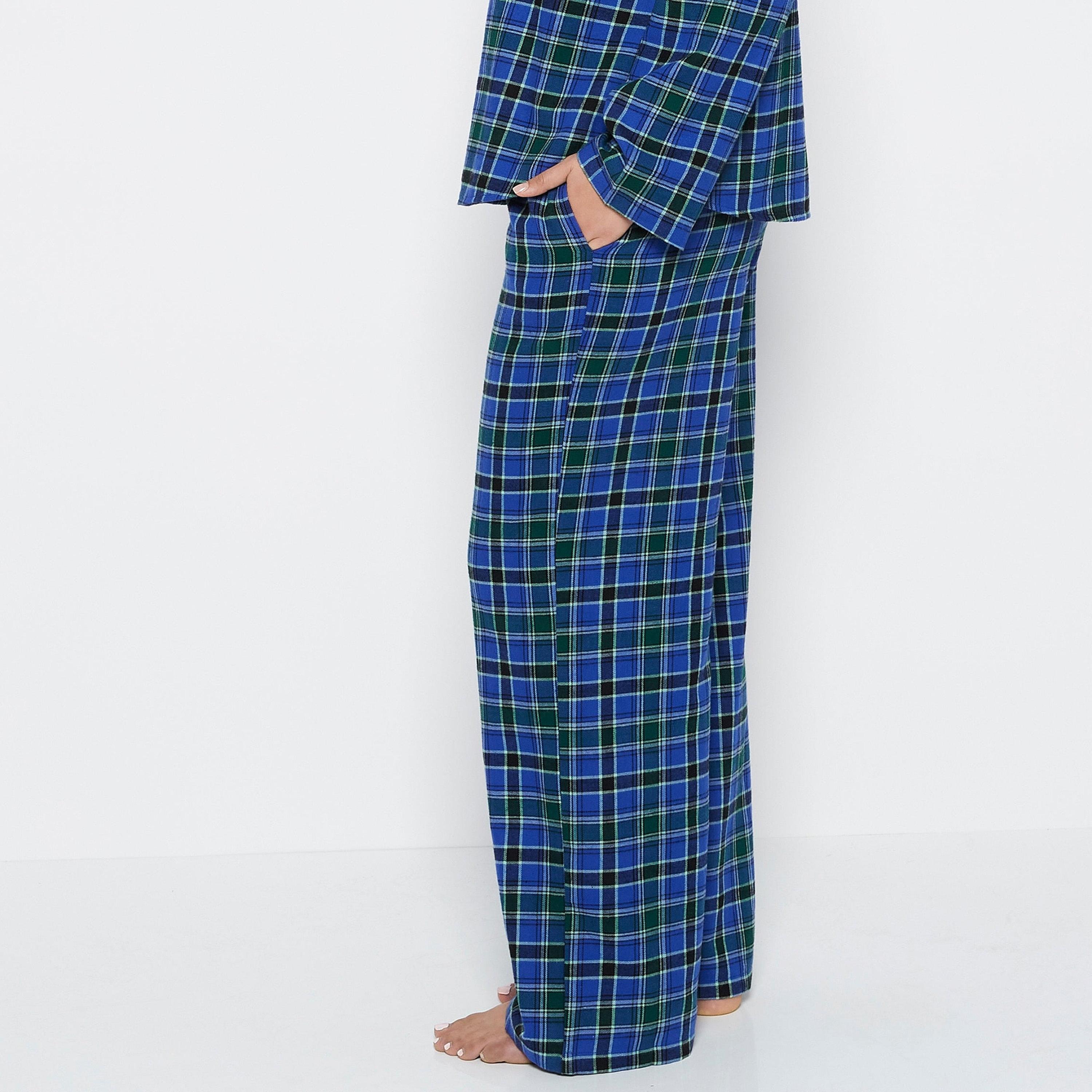 La Senza Women's Plaid Check Shirt & Pyjamas Set-women-clothing-nightwear-pyjamas-longsets-image-3