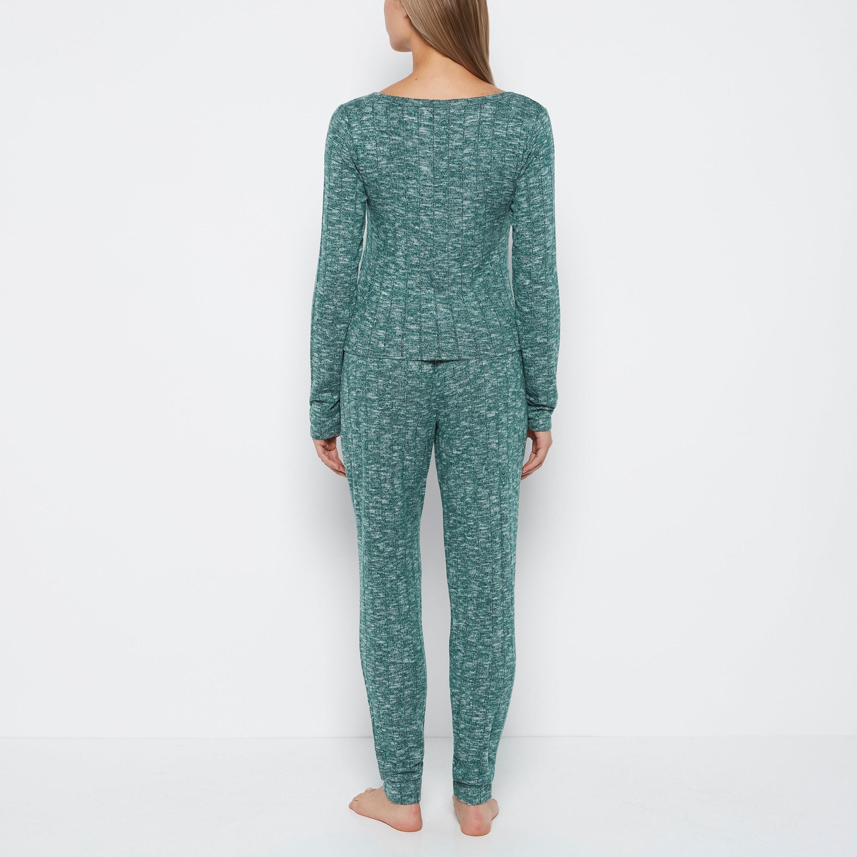 طقم بلوزة وبنطلون بيجامة نسائي قماش "هيذر" من لا سنزا-women-clothing-nightwear-pyjamas-longsets-image-3