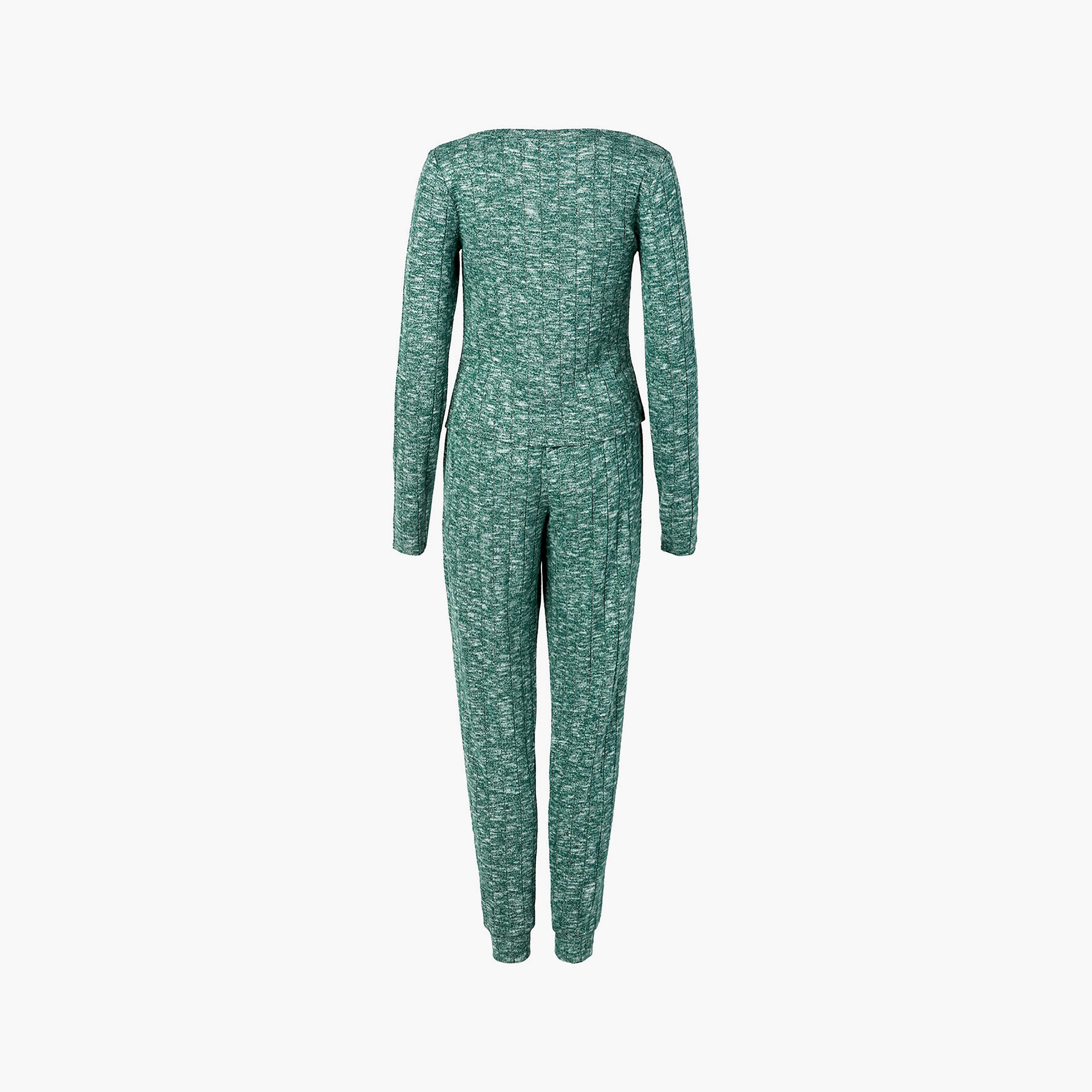 طقم بلوزة وبنطلون بيجامة نسائي قماش "هيذر" من لا سنزا-women-clothing-nightwear-pyjamas-longsets-image-4