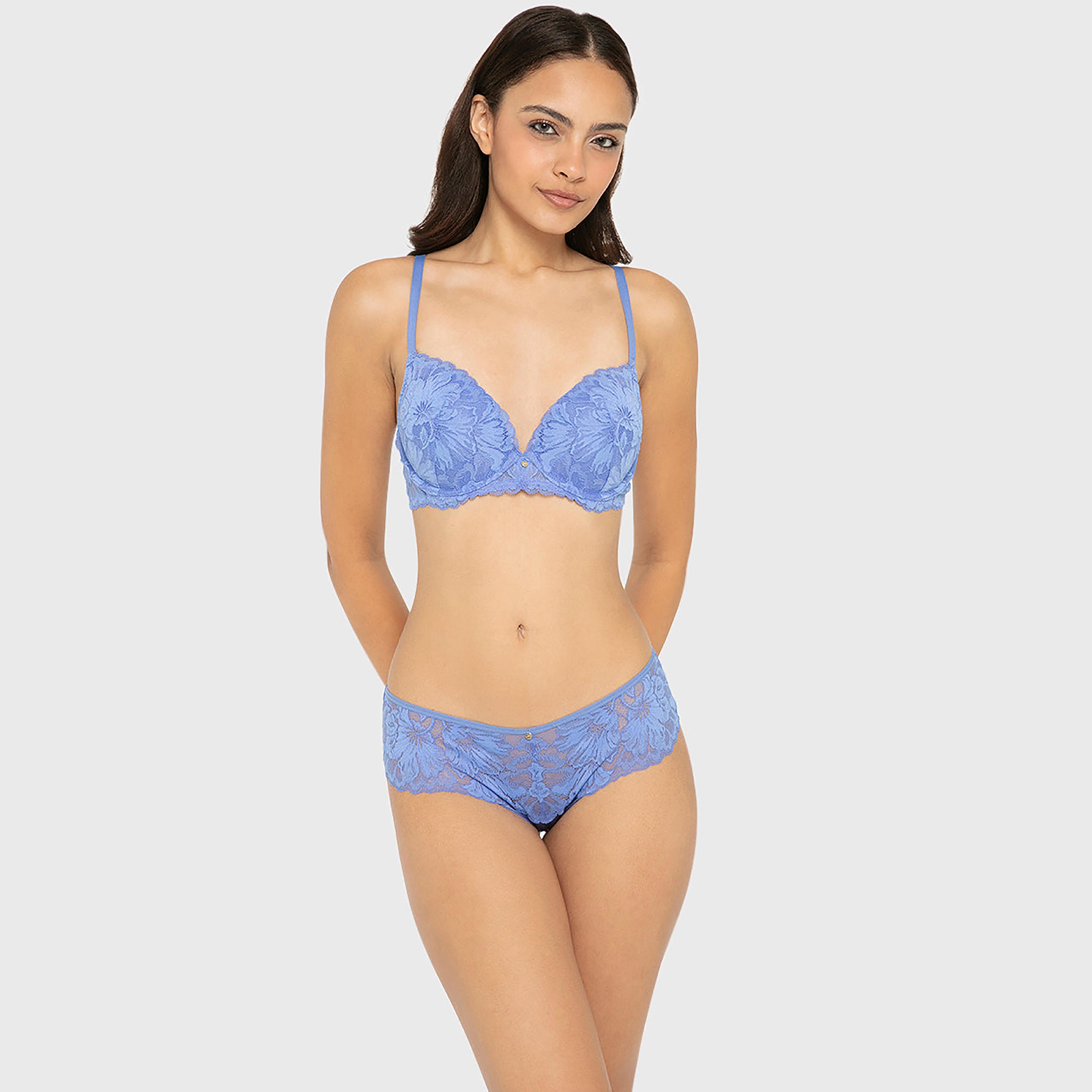 سروال داخلي نسائي هيبستر ديفا من الدانتيل بتغطية متوسطة - لون تيل من لا سينزا-women-clothing-lingerie-panties-image-14