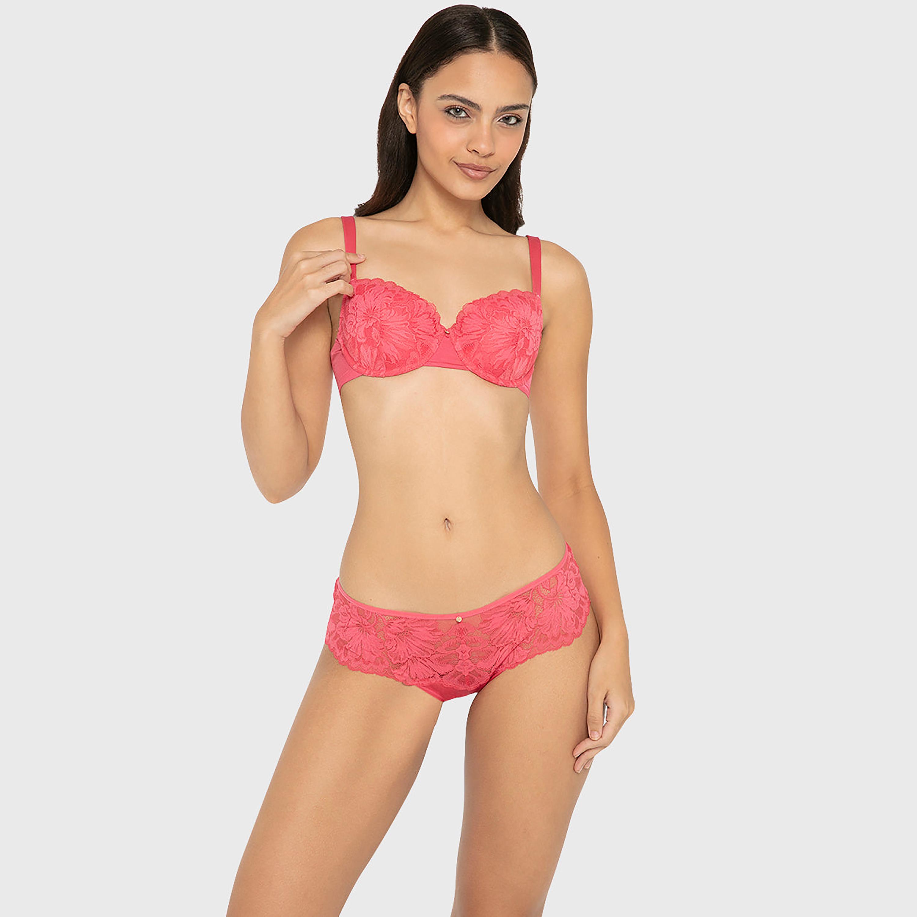 سروال داخلي نسائي هيبستر ديفا من الدانتيل بتغطية متوسطة - لون تيل من لا سينزا-women-clothing-lingerie-panties-image-18