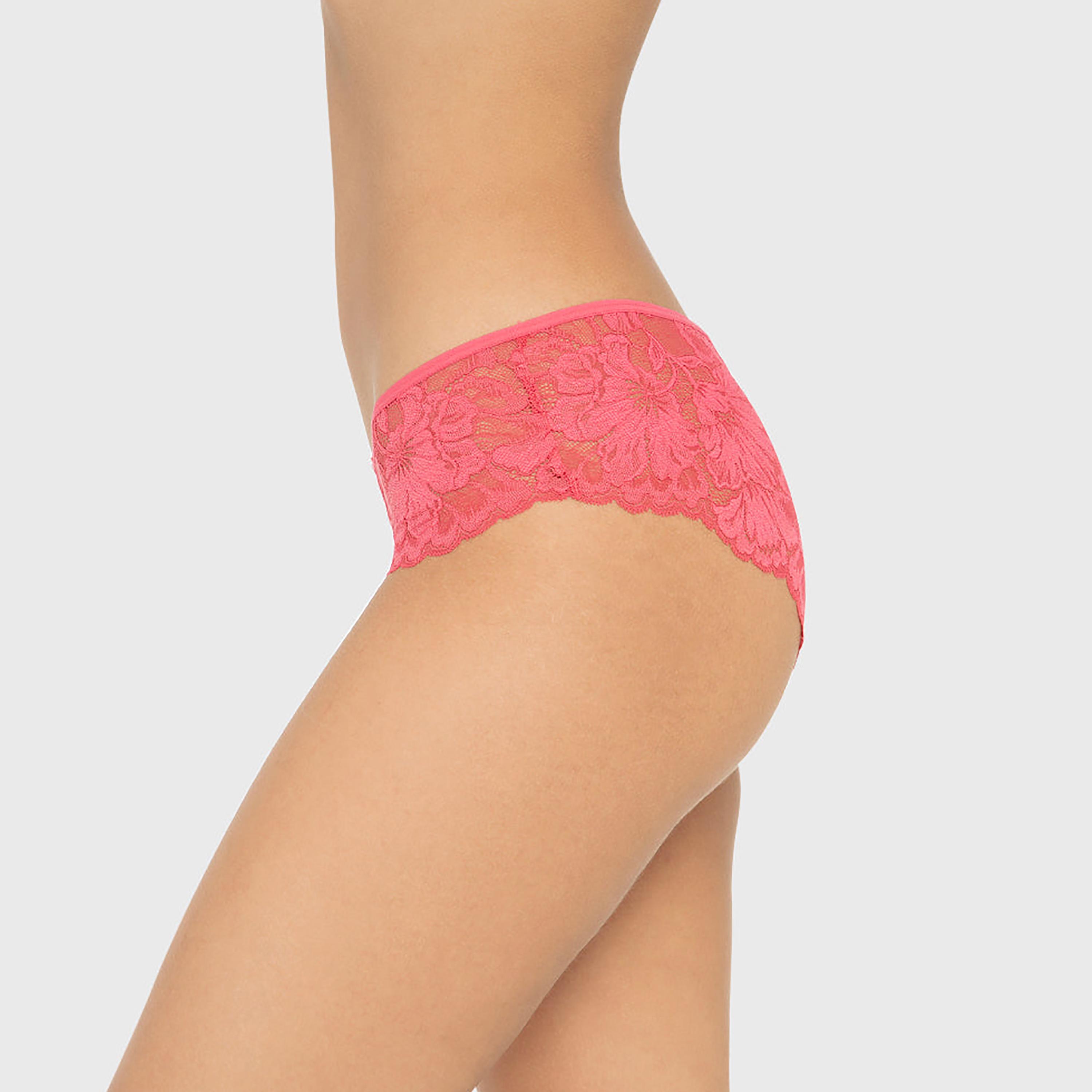 سروال داخلي نسائي هيبستر ديفا من الدانتيل بتغطية متوسطة - لون تيل من لا سينزا-women-clothing-lingerie-panties-image-20