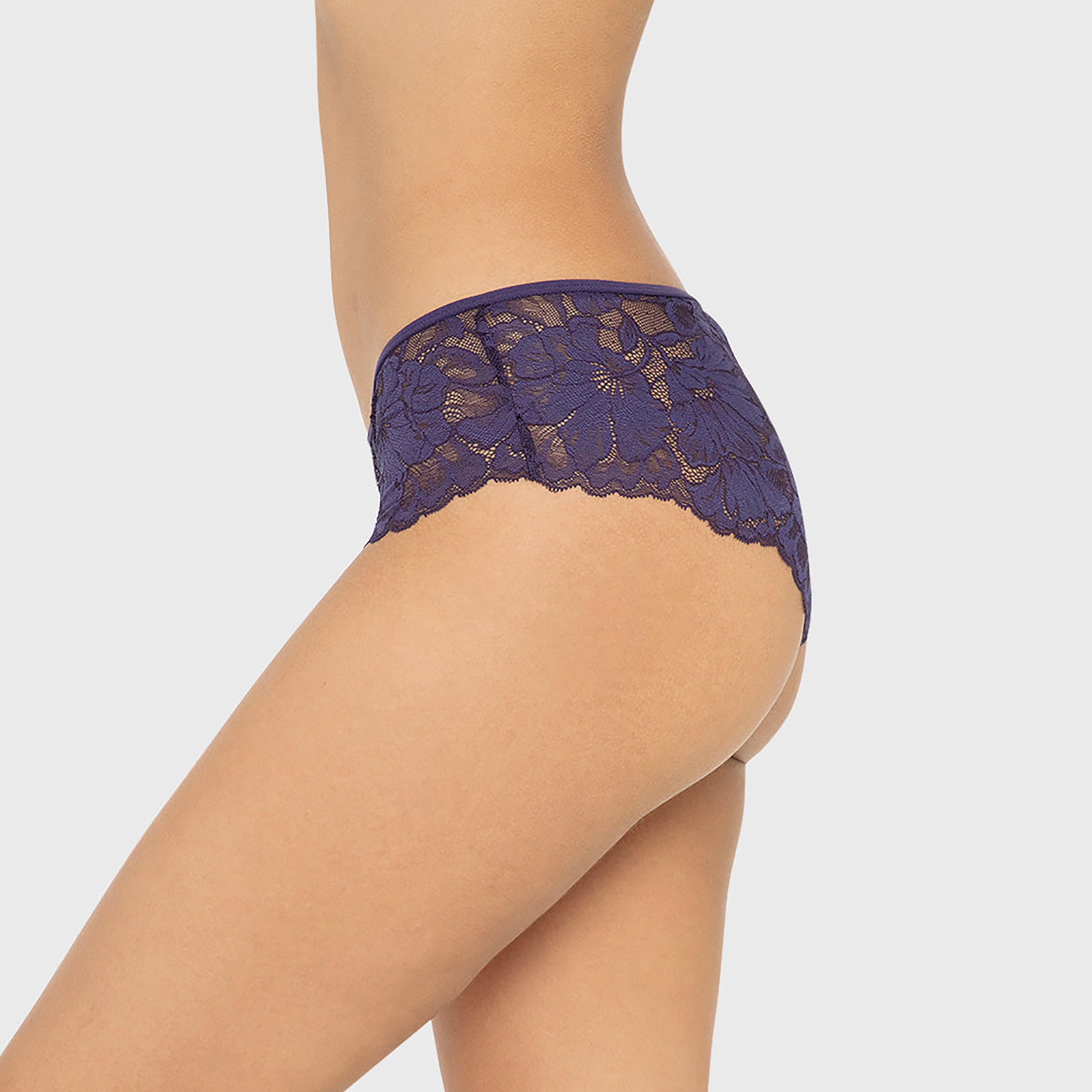 سروال داخلي نسائي هيبستر ديفا من الدانتيل بتغطية متوسطة - لون تيل من لا سينزا-women-clothing-lingerie-panties-image-6