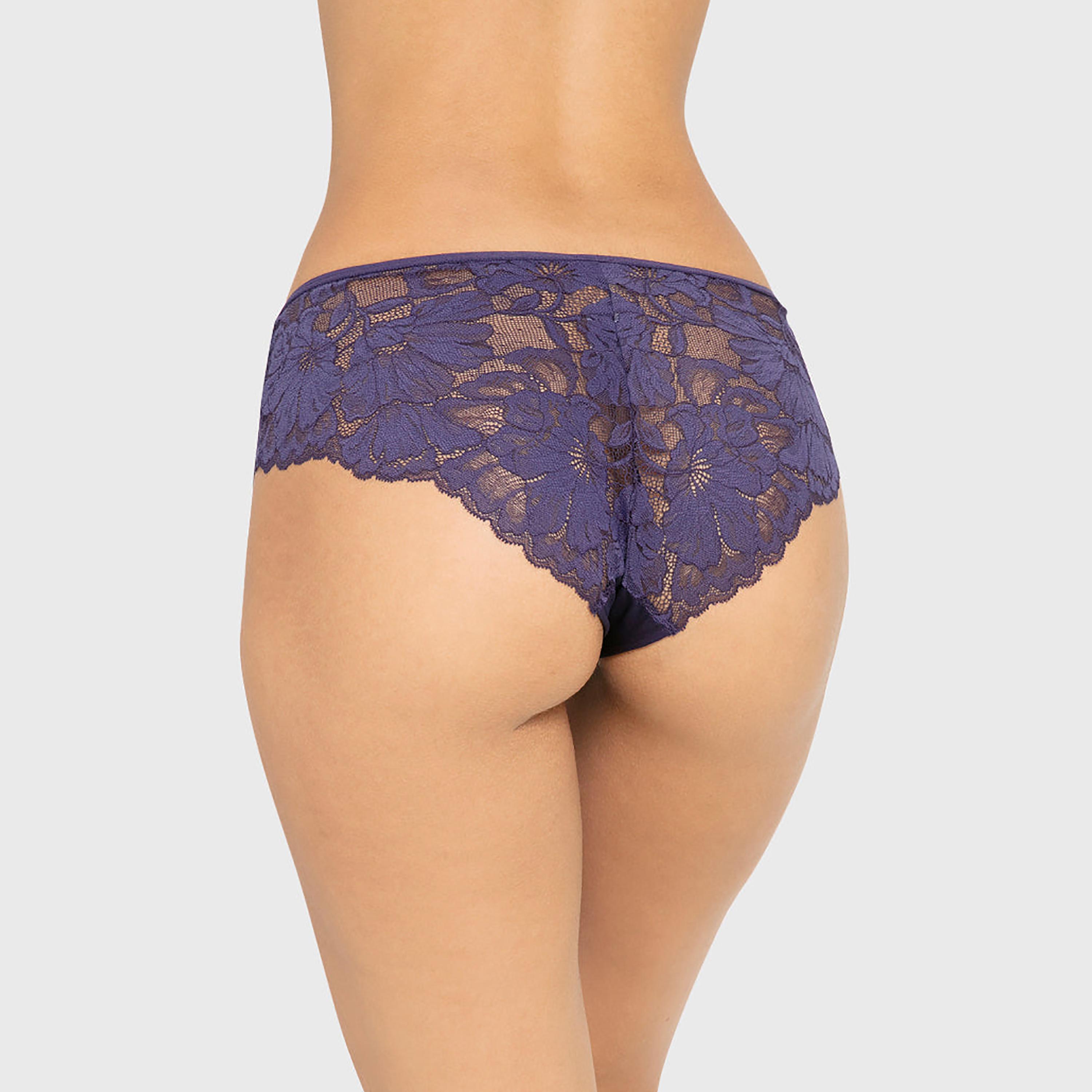 سروال داخلي نسائي هيبستر ديفا من الدانتيل بتغطية متوسطة - لون تيل من لا سينزا-women-clothing-lingerie-panties-image-7