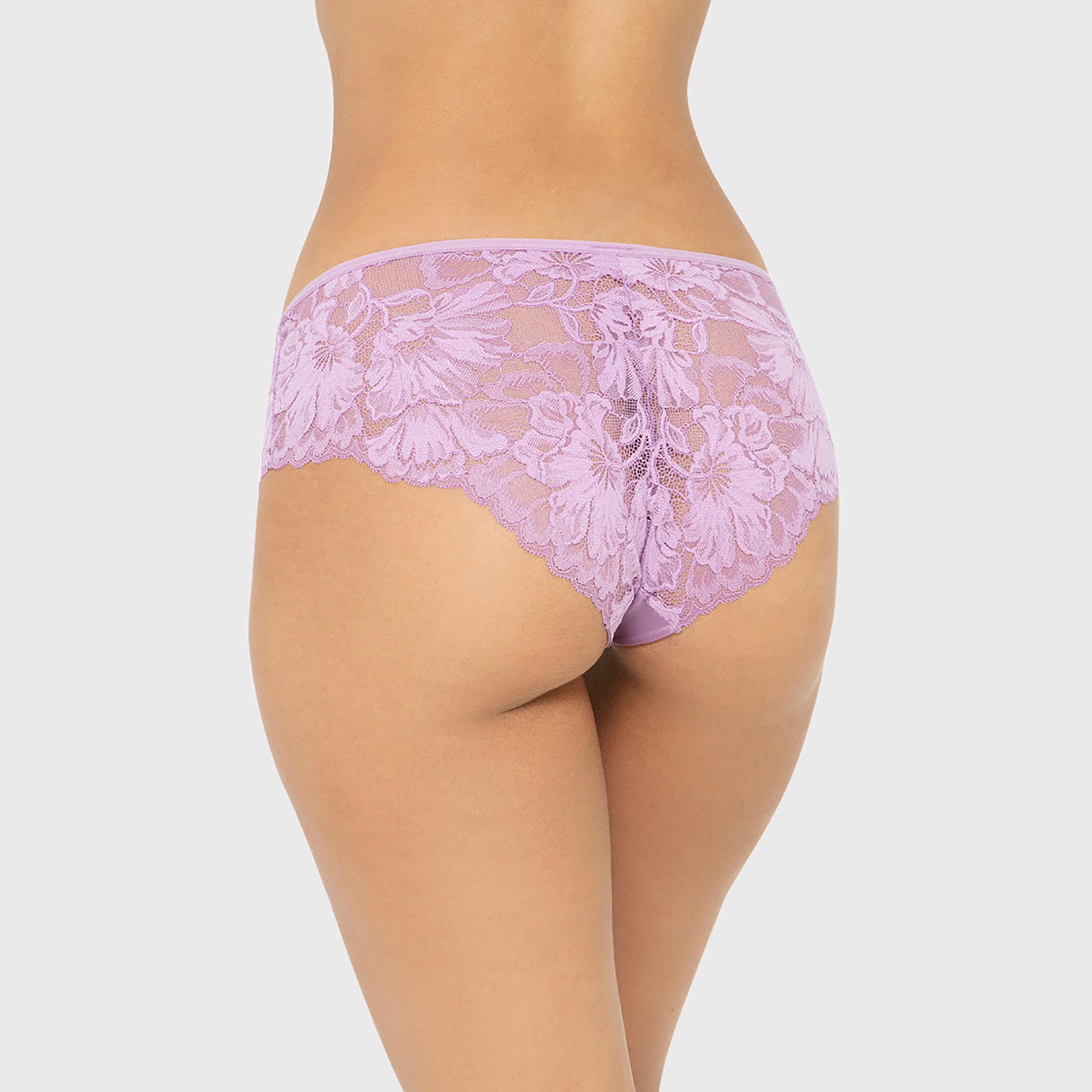 سروال داخلي نسائي هيبستر ديفا من الدانتيل بتغطية متوسطة - لون تيل من لا سينزا-women-clothing-lingerie-panties-image-11