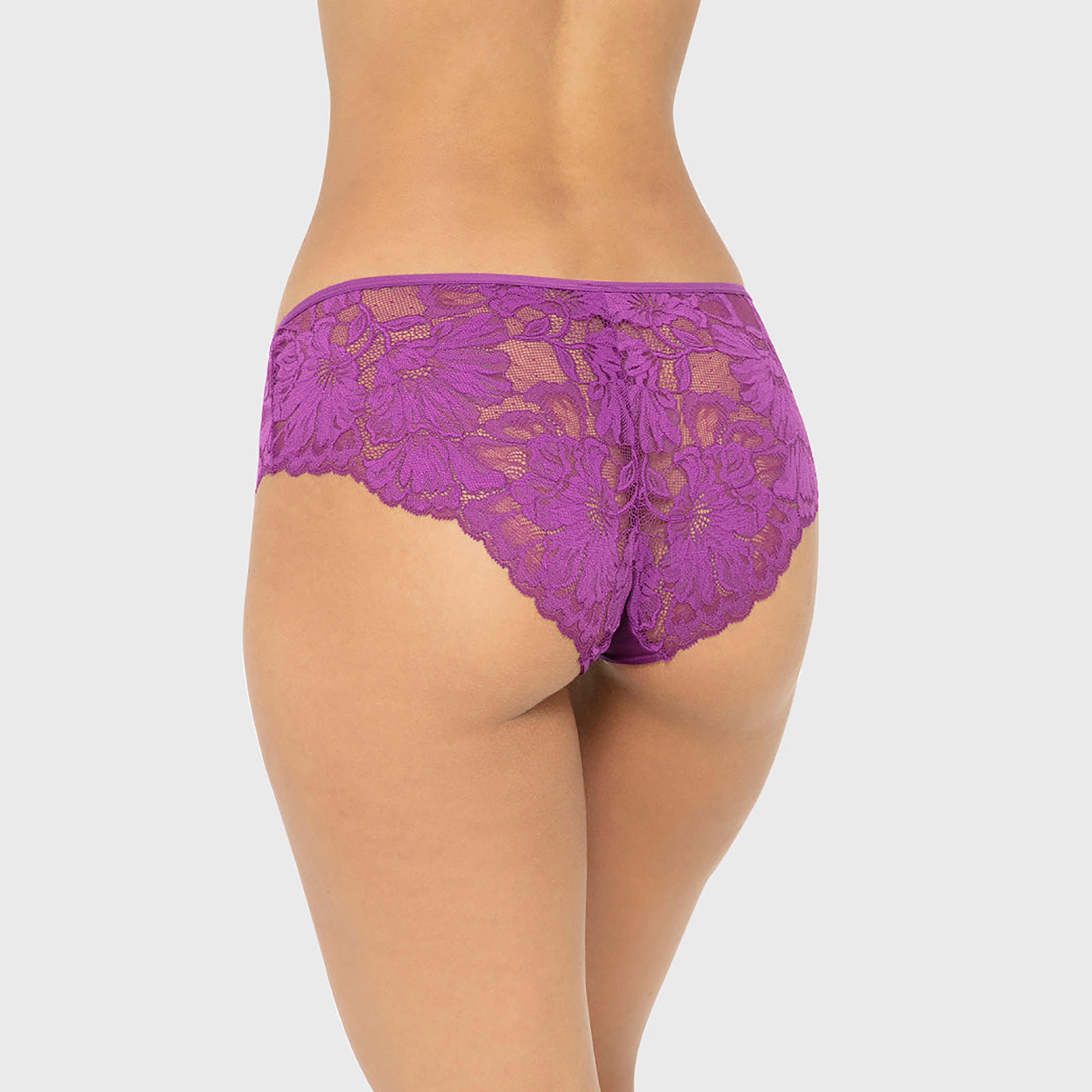 سروال داخلي نسائي هيبستر ديفا من الدانتيل بتغطية متوسطة - لون تيل من لا سينزا-women-clothing-lingerie-panties-image-23
