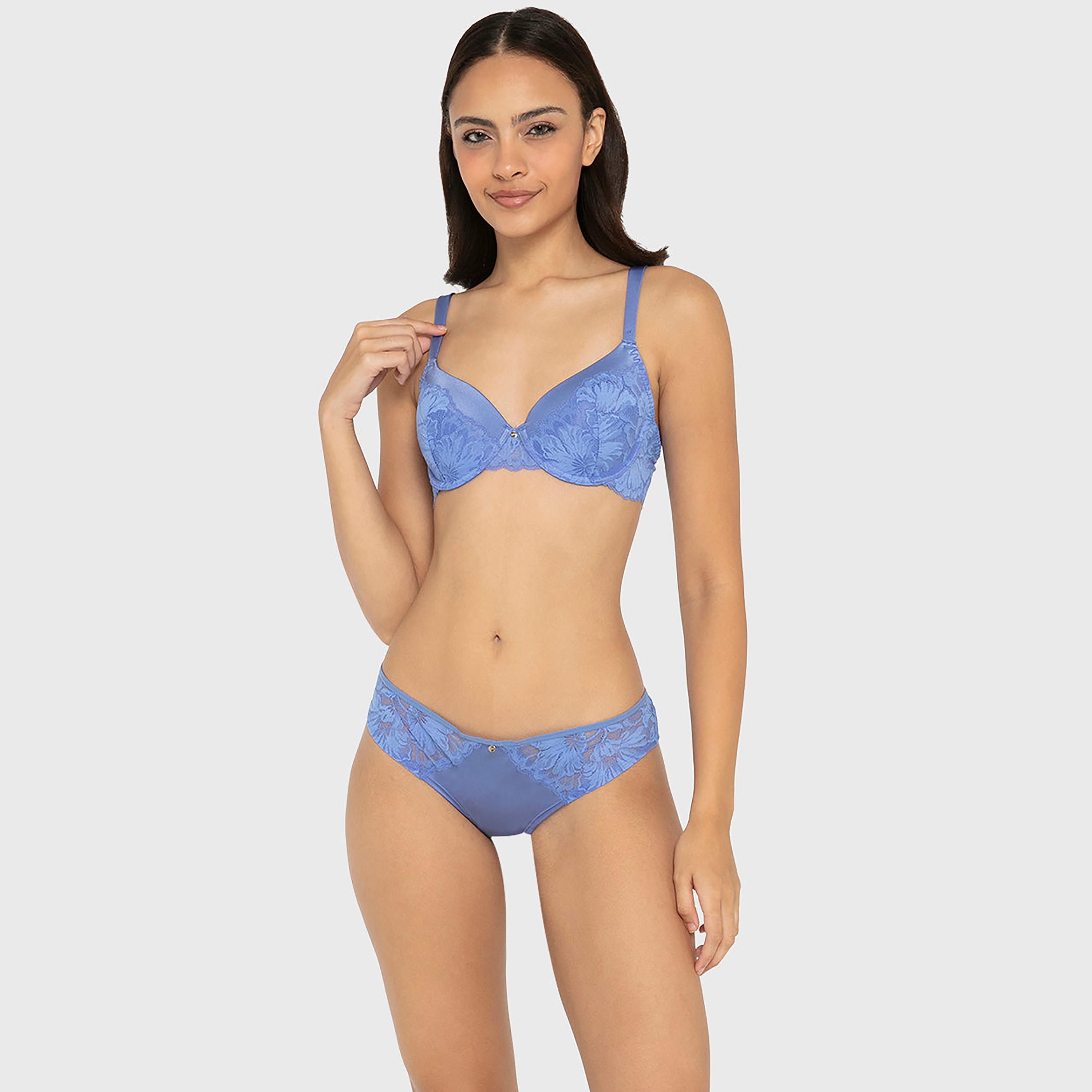 سروال داخلي نسائي ثونغ ديفا من الدانتيل بتغطية منخفضة - لون تيل من لا سينزا-women-clothing-lingerie-panties-image-8