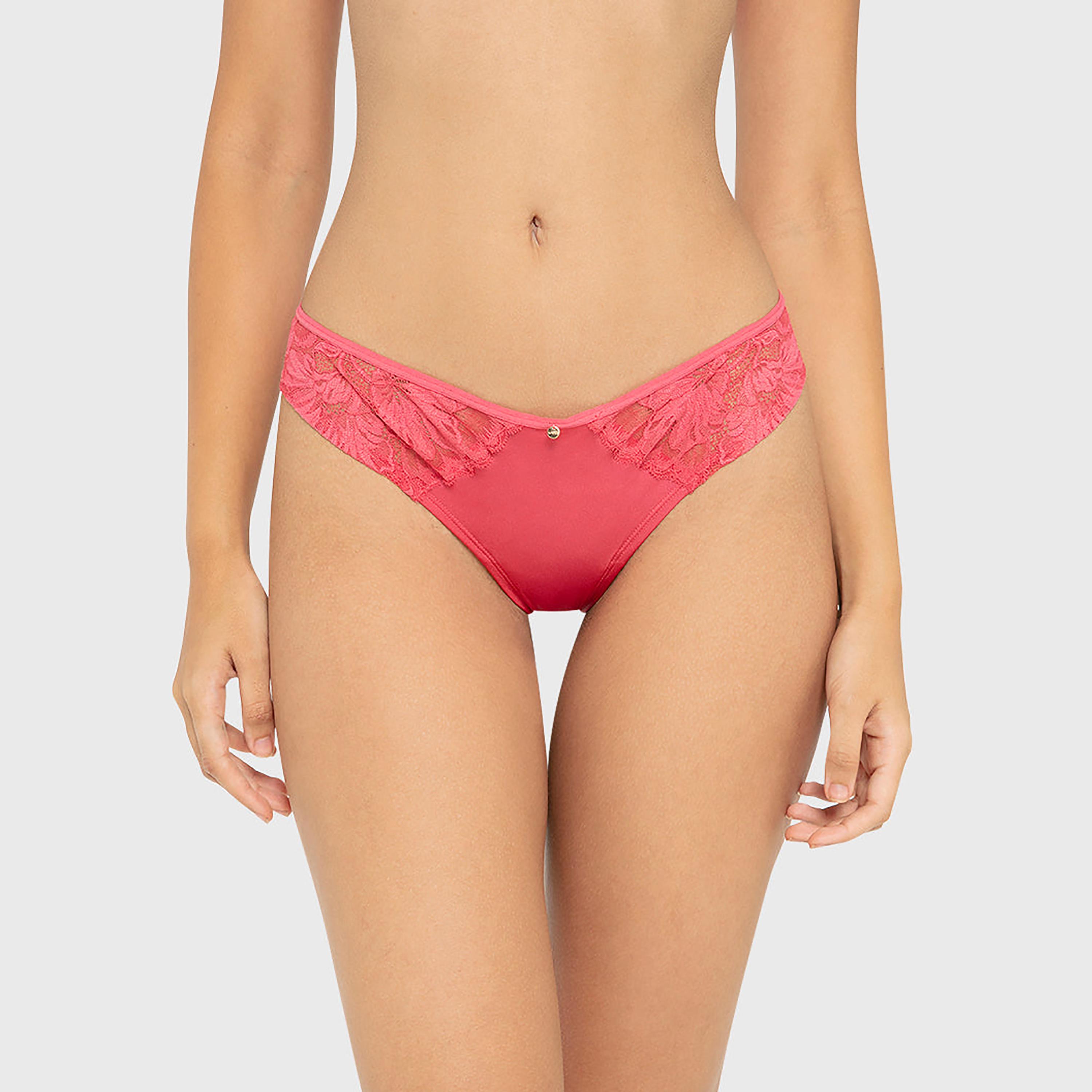 سروال داخلي نسائي ثونغ ديفا من الدانتيل بتغطية منخفضة - لون تيل من لا سينزا-women-clothing-lingerie-panties-image-10