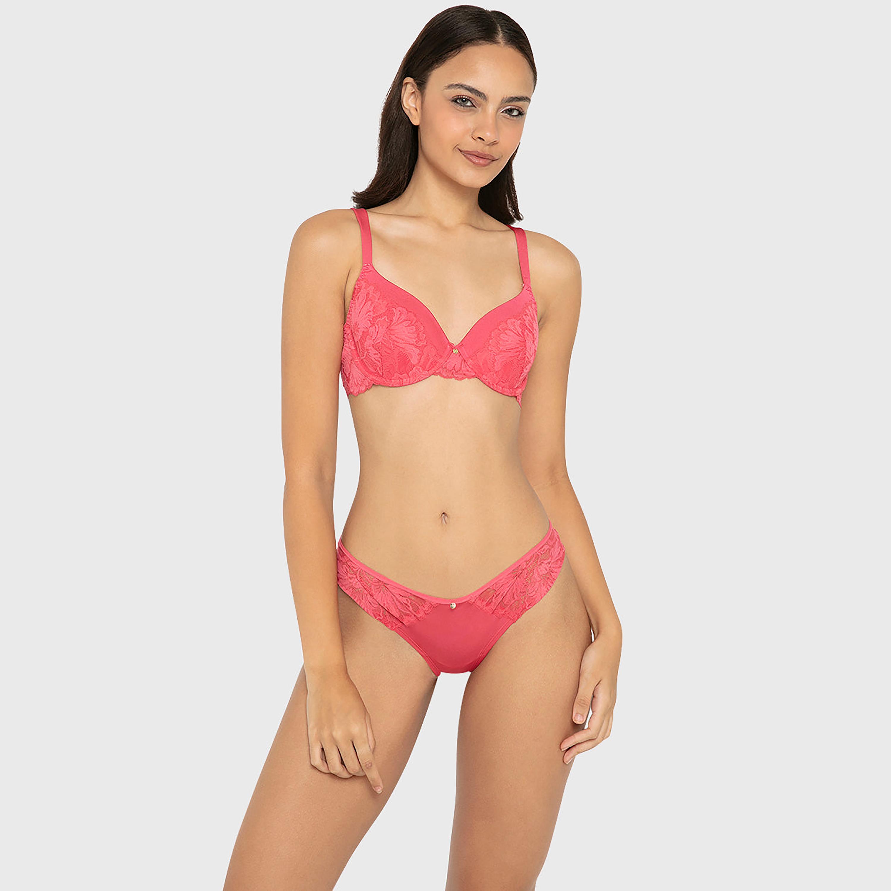 سروال داخلي نسائي ثونغ ديفا من الدانتيل بتغطية منخفضة - لون تيل من لا سينزا-women-clothing-lingerie-panties-image-11