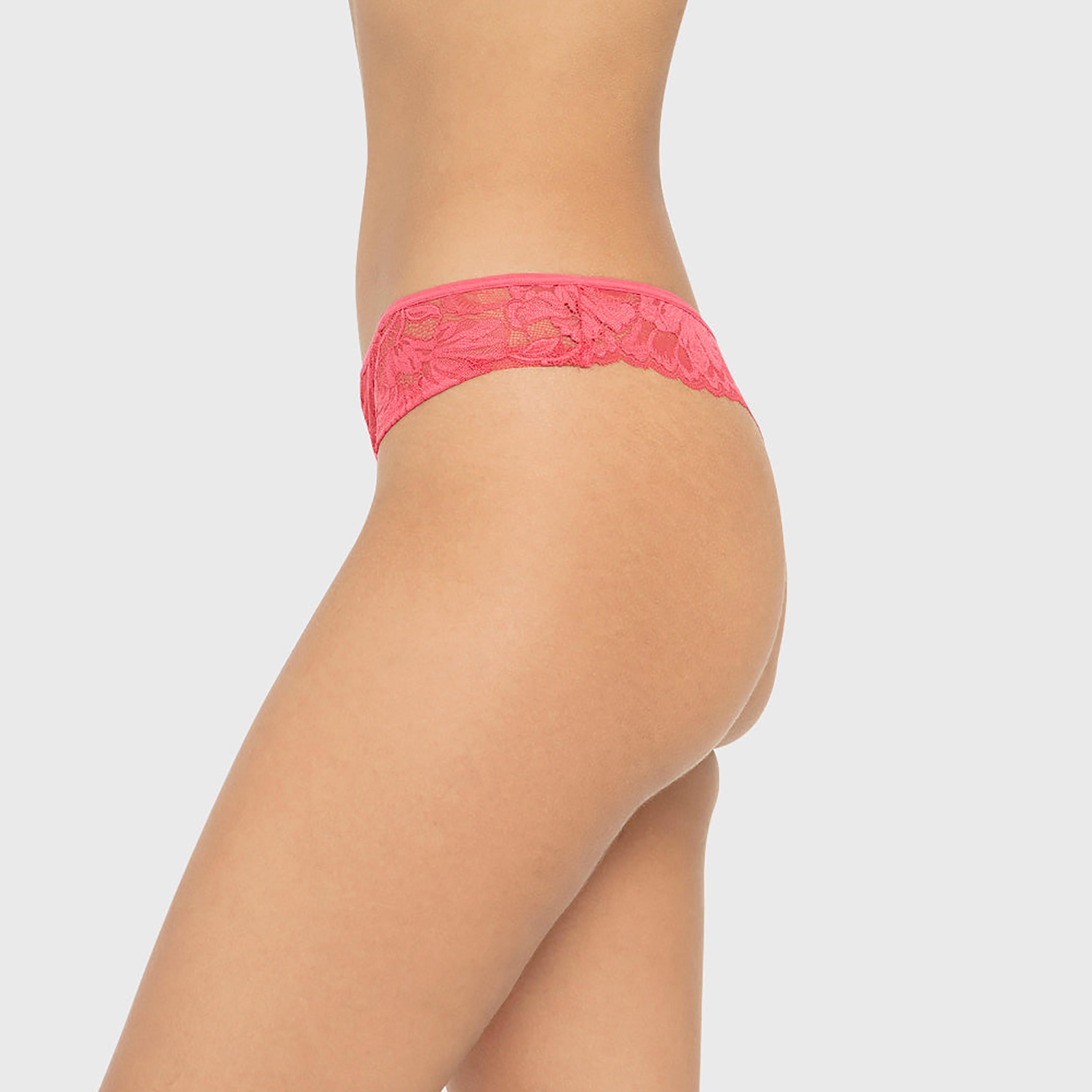 سروال داخلي نسائي ثونغ ديفا من الدانتيل بتغطية منخفضة - لون تيل من لا سينزا-women-clothing-lingerie-panties-image-12