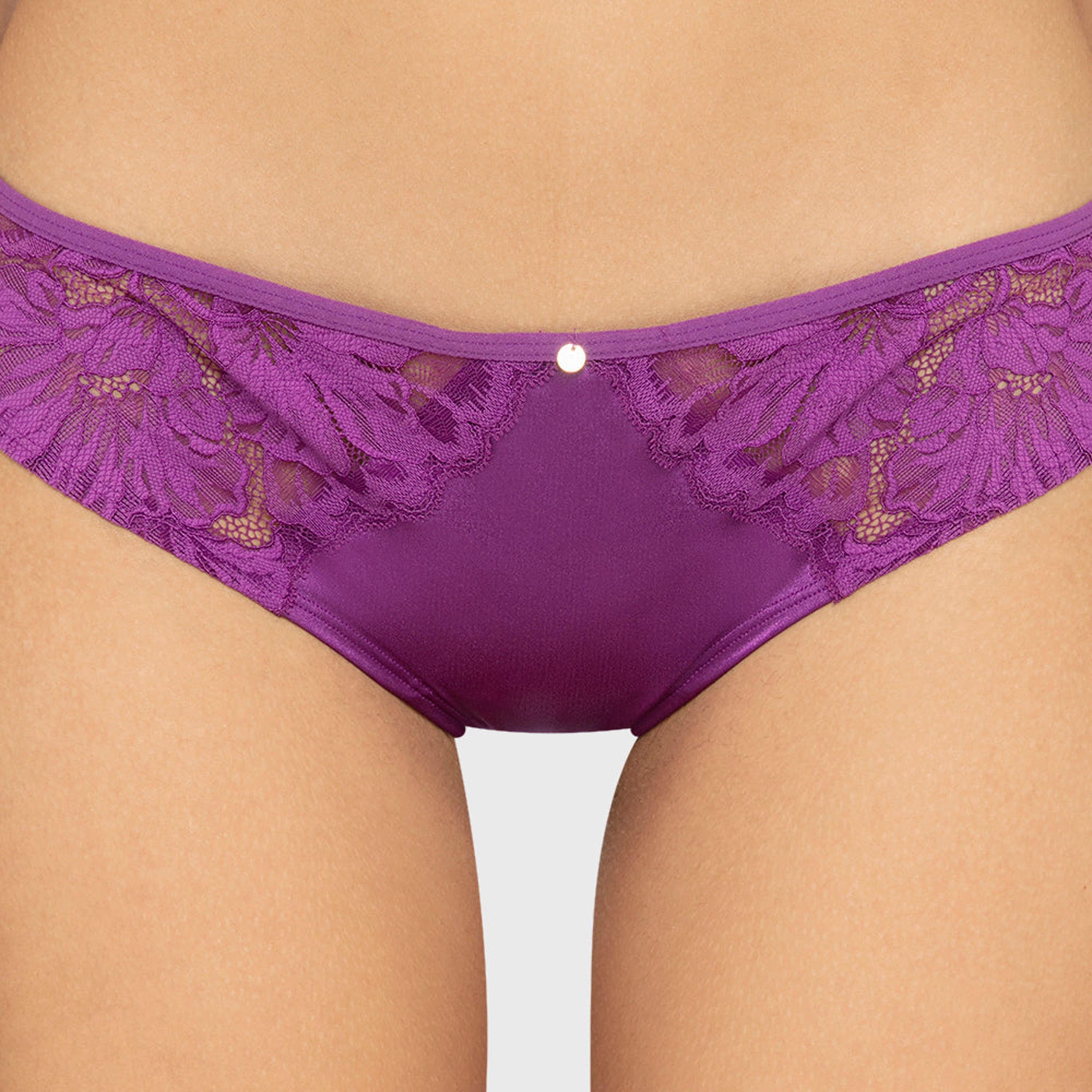 سروال داخلي نسائي ثونغ ديفا من الدانتيل بتغطية منخفضة - لون تيل من لا سينزا-women-clothing-lingerie-panties-image-15