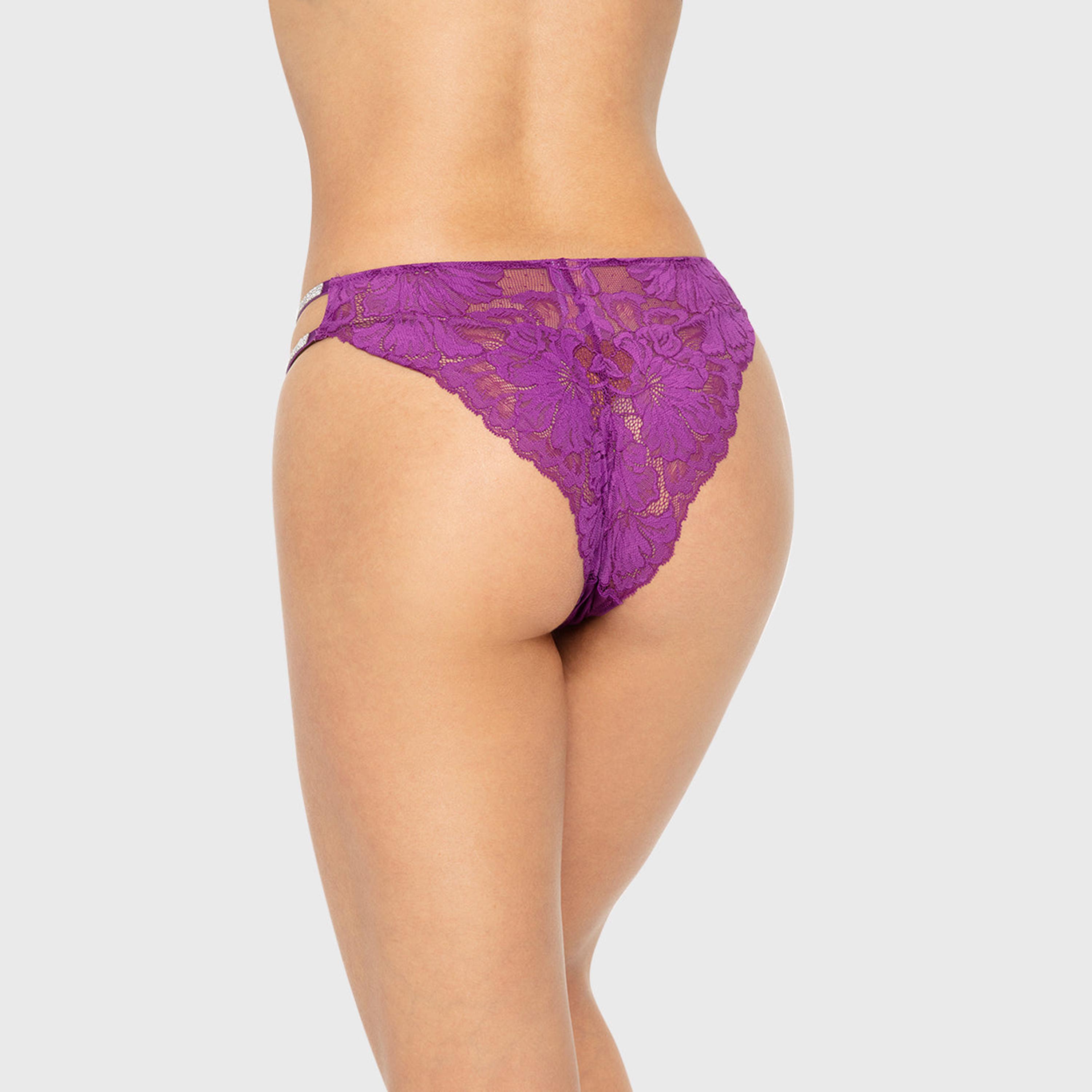 سروال داخلي نسائي متوسط التغطية من الدانتيل "ديفا" من لا سينزا-women-clothing-lingerie-panties-image-11