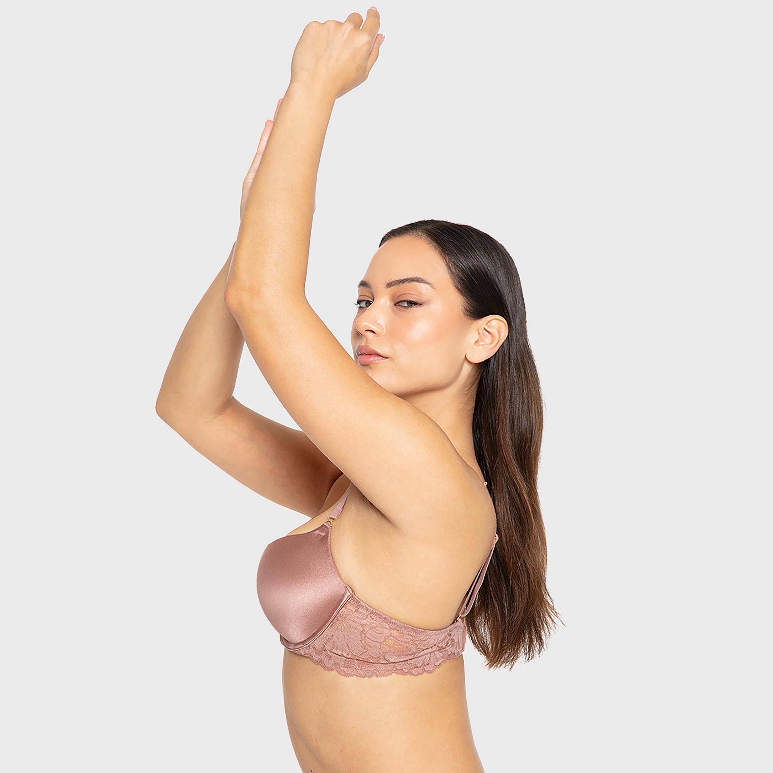 حمالة صدر نسائية بوش أب بيوند سيكسي بسلك ودعم عالي مع حشوة جل ودانتيل - بيج من لا سينزا-women-clothing-lingerie-bras-image-2