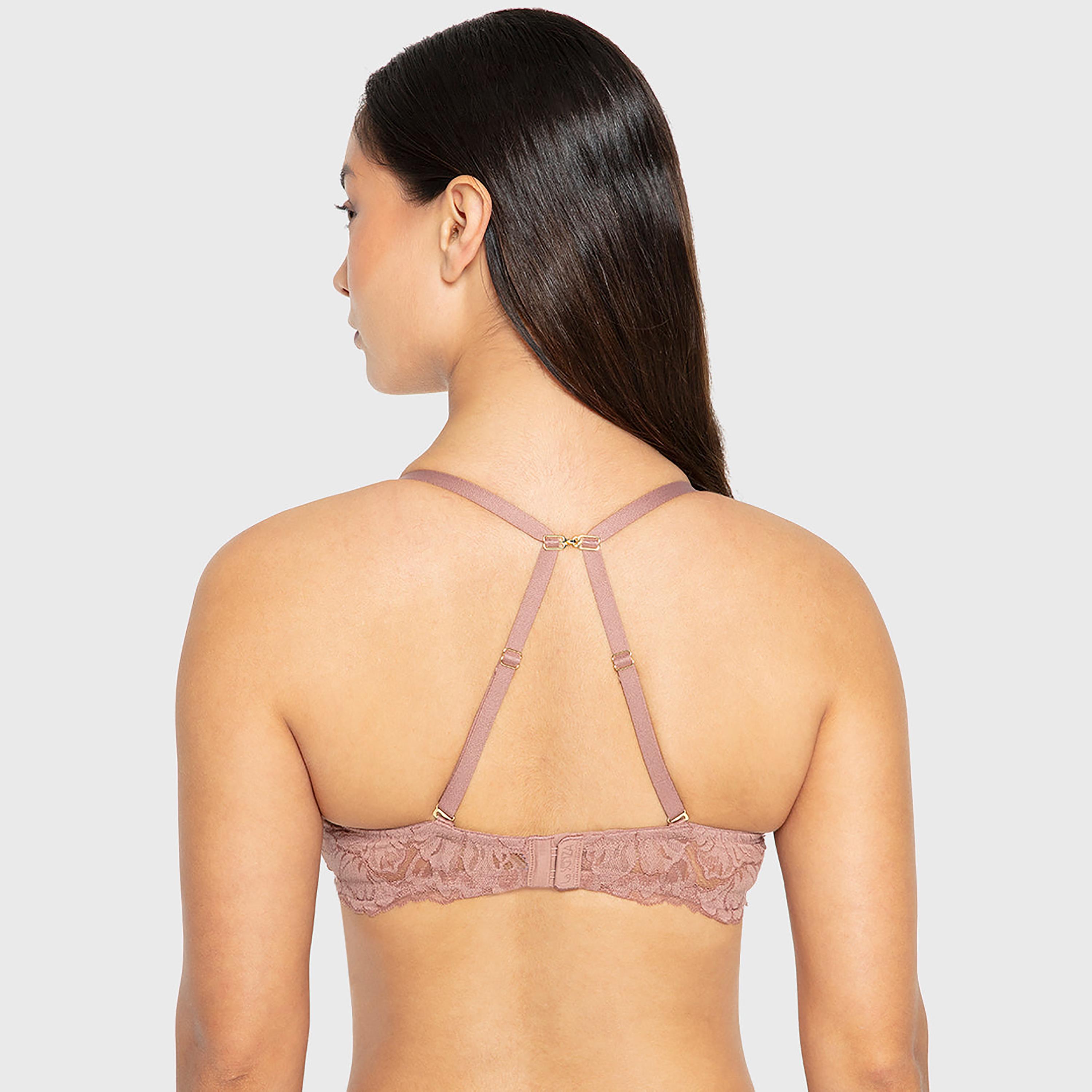 حمالة صدر نسائية بوش أب بيوند سيكسي بسلك ودعم عالي مع حشوة جل ودانتيل - بيج من لا سينزا-women-clothing-lingerie-bras-image-3