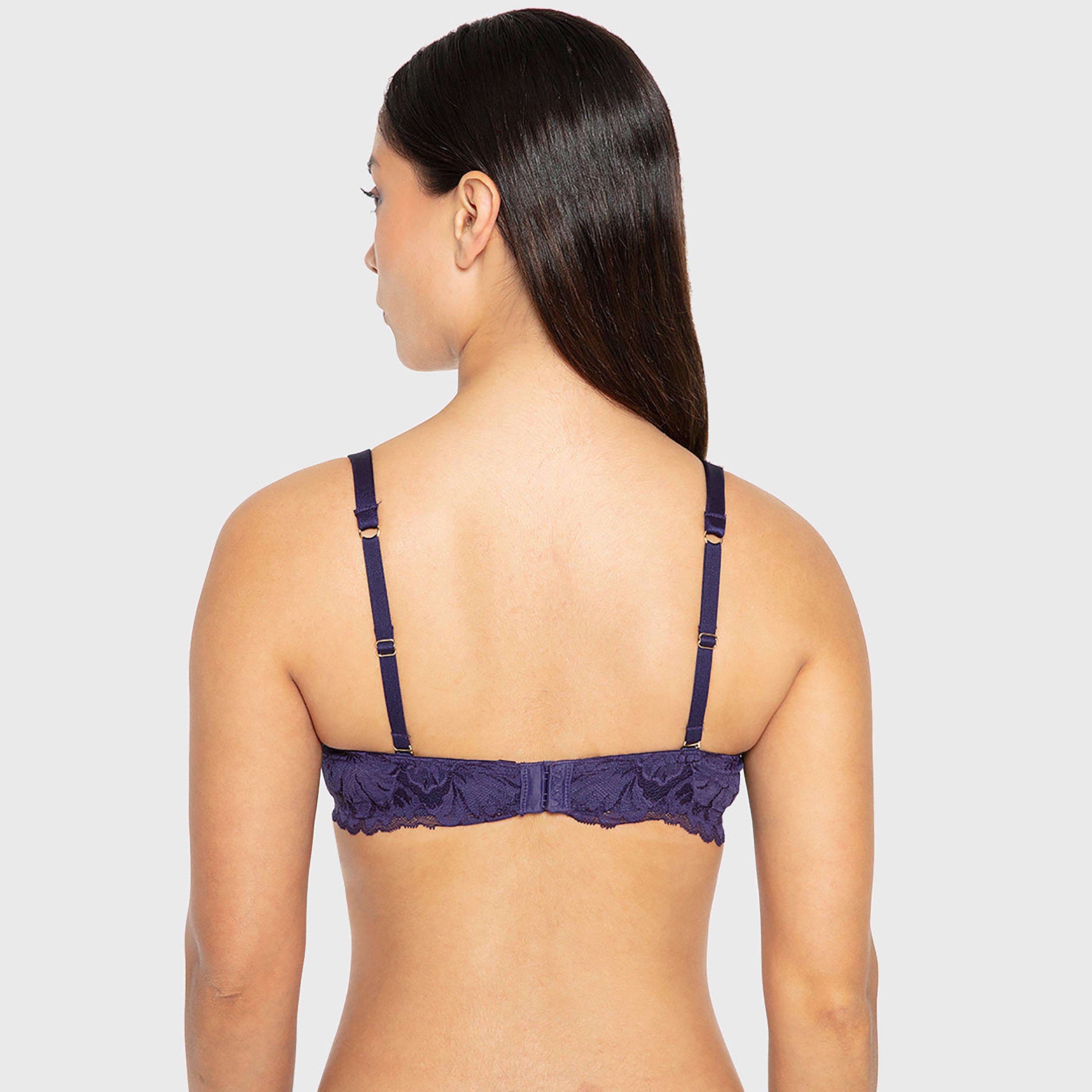 La Senza So Sexy Blue Lace Wired Medium Support Lightly Lined Women's Push-Up Bra-women-clothing-lingerie-bras-image-3