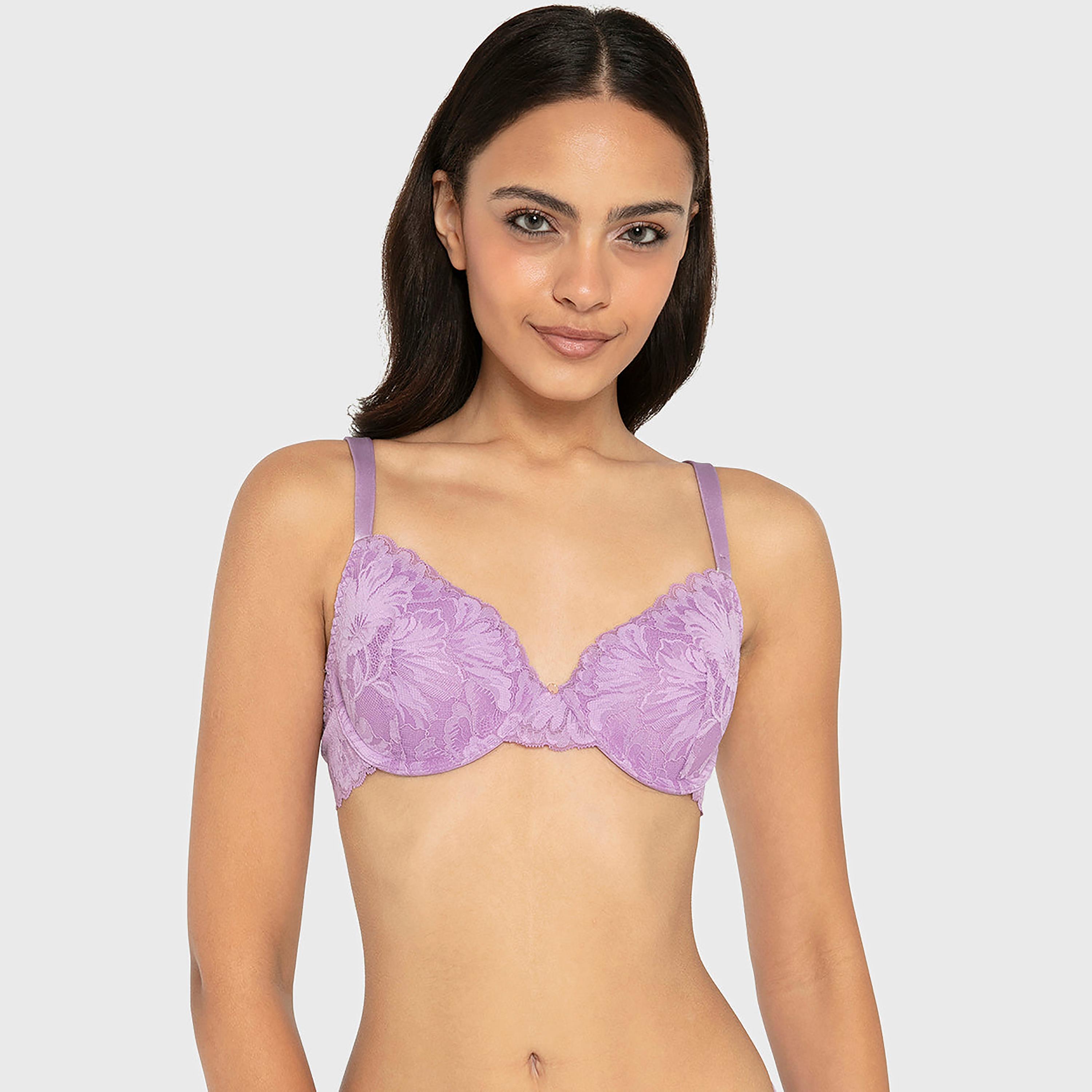 La Senza So Sexy Blue Lace Wired Medium Support Lightly Lined Women's Push-Up Bra-women-clothing-lingerie-bras-image-5