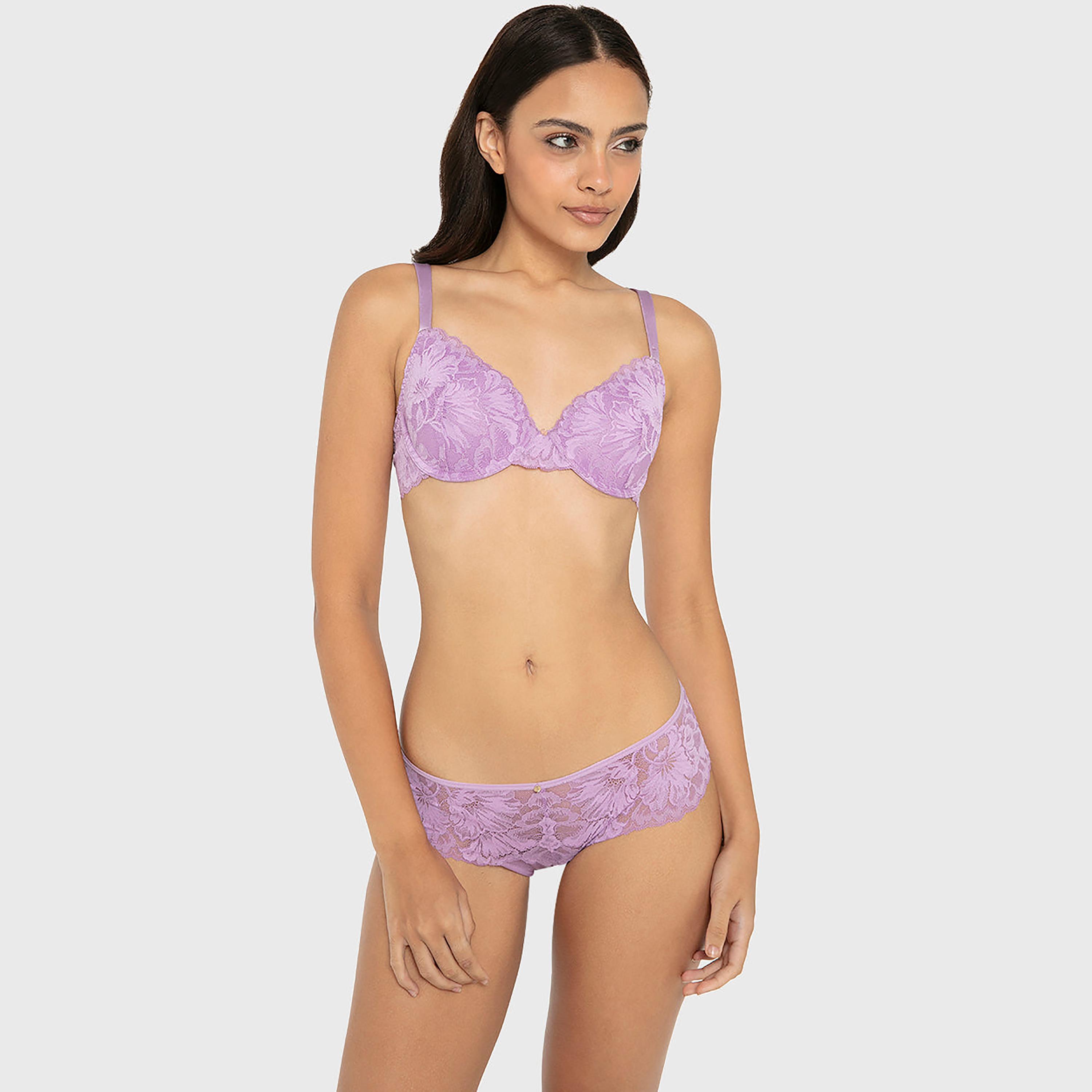 La Senza So Sexy Blue Lace Wired Medium Support Lightly Lined Women's Push-Up Bra-women-clothing-lingerie-bras-image-6