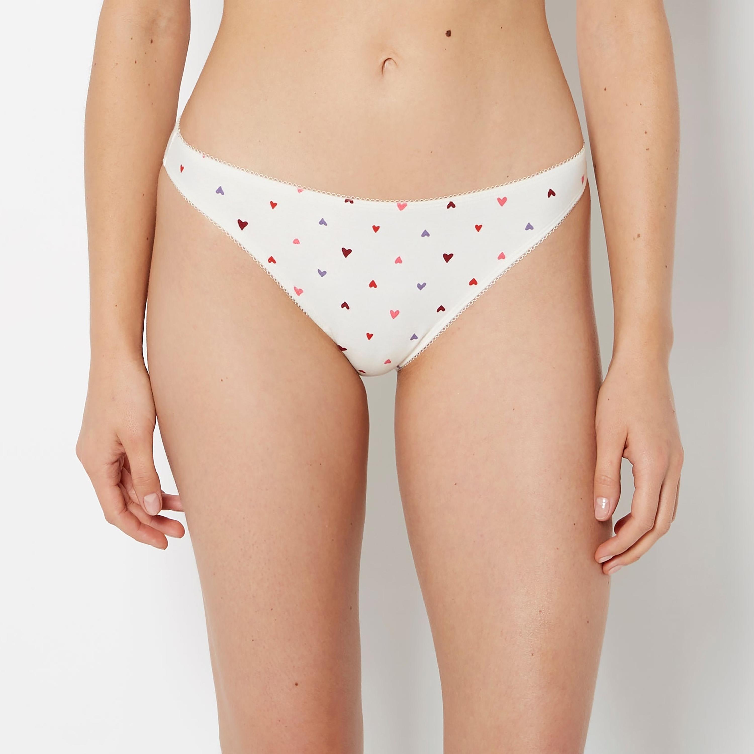 La Senza Trend Remix White Medium Coverage Women's Bikini Panties-women-clothing-lingerie-panties-image-1