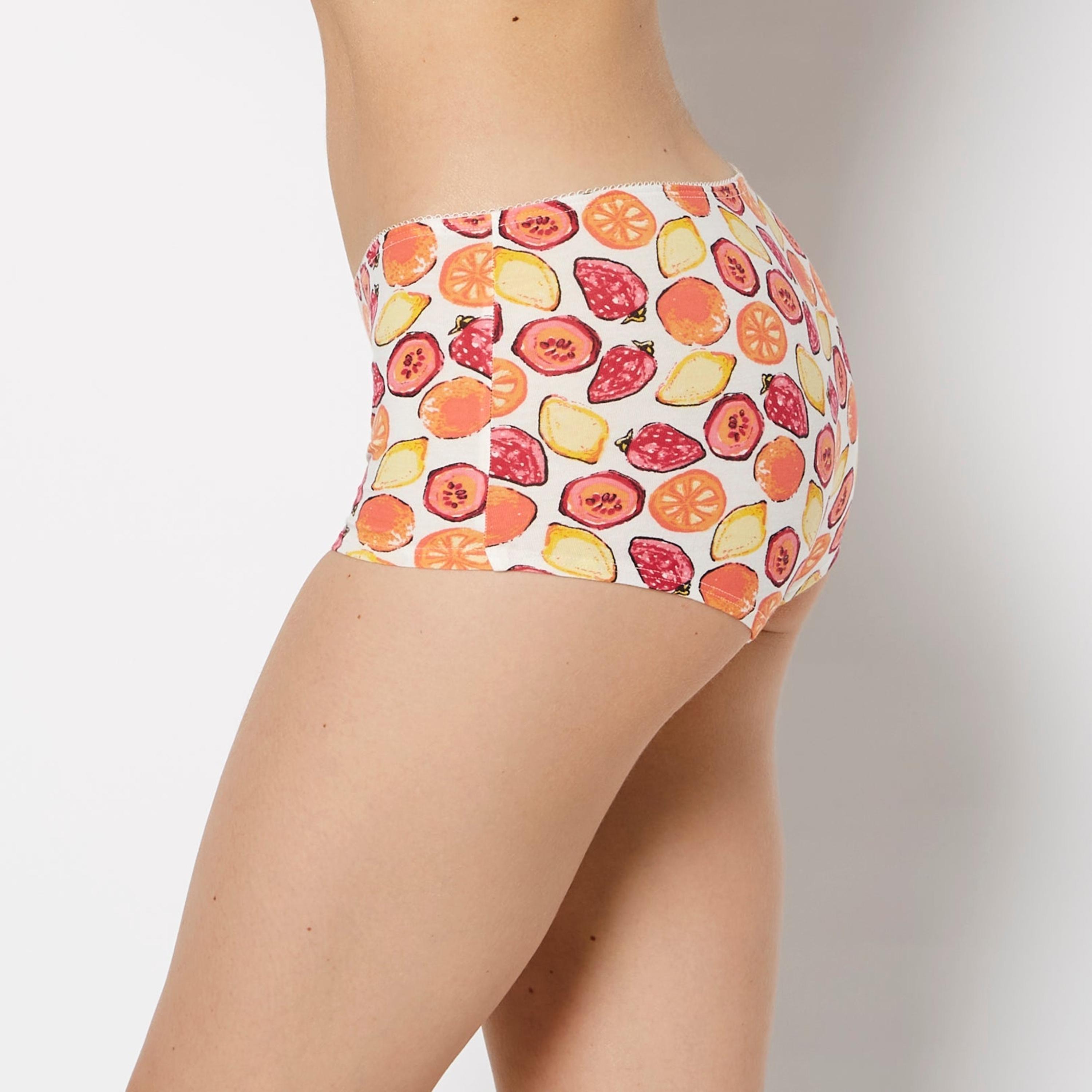La Senza Trend Remix White Full Coverage Women's Boyshort Panties-women-clothing-lingerie-panties-image-2