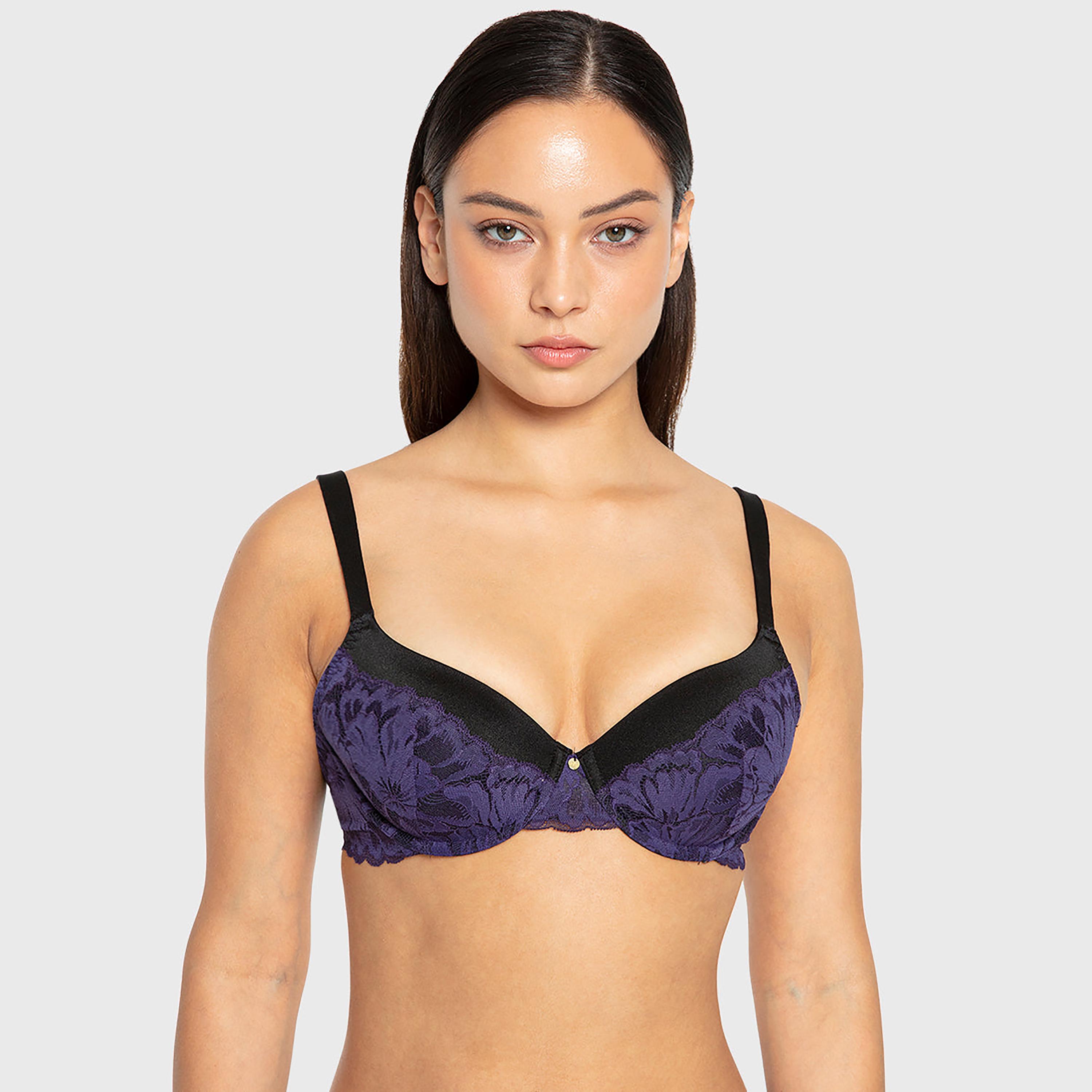 حمالة صدر نسائية بوش أب سو سيكسي بسلك ودعم متوسط مع بطانة خفيفة ودانتيل من لا سينزا-women-clothing-lingerie-bras-image-1
