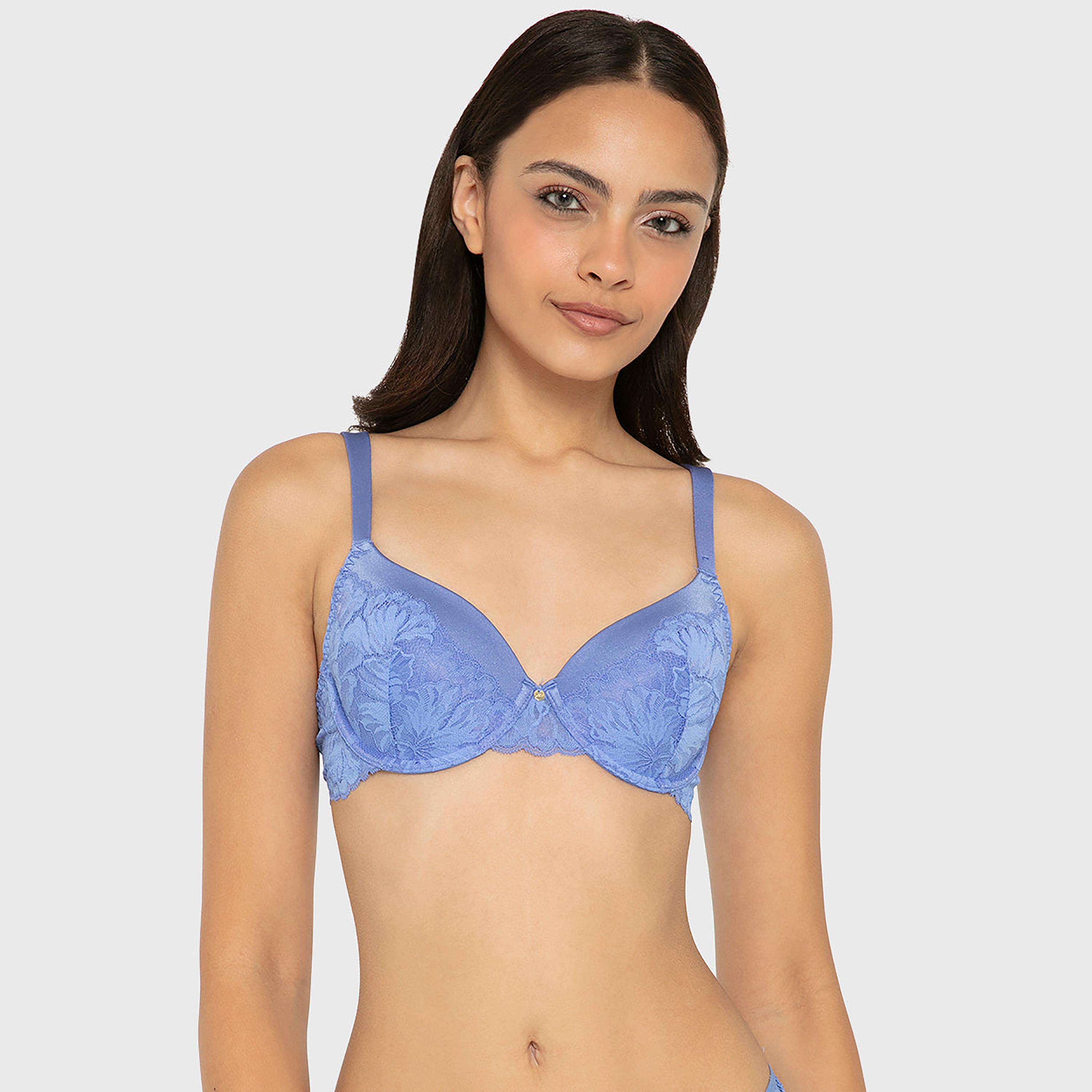 La Senza Polyamide Lace Wired Medium Support Lightly Lined Women's Plunge Bra-women-clothing-lingerie-bras-image-1